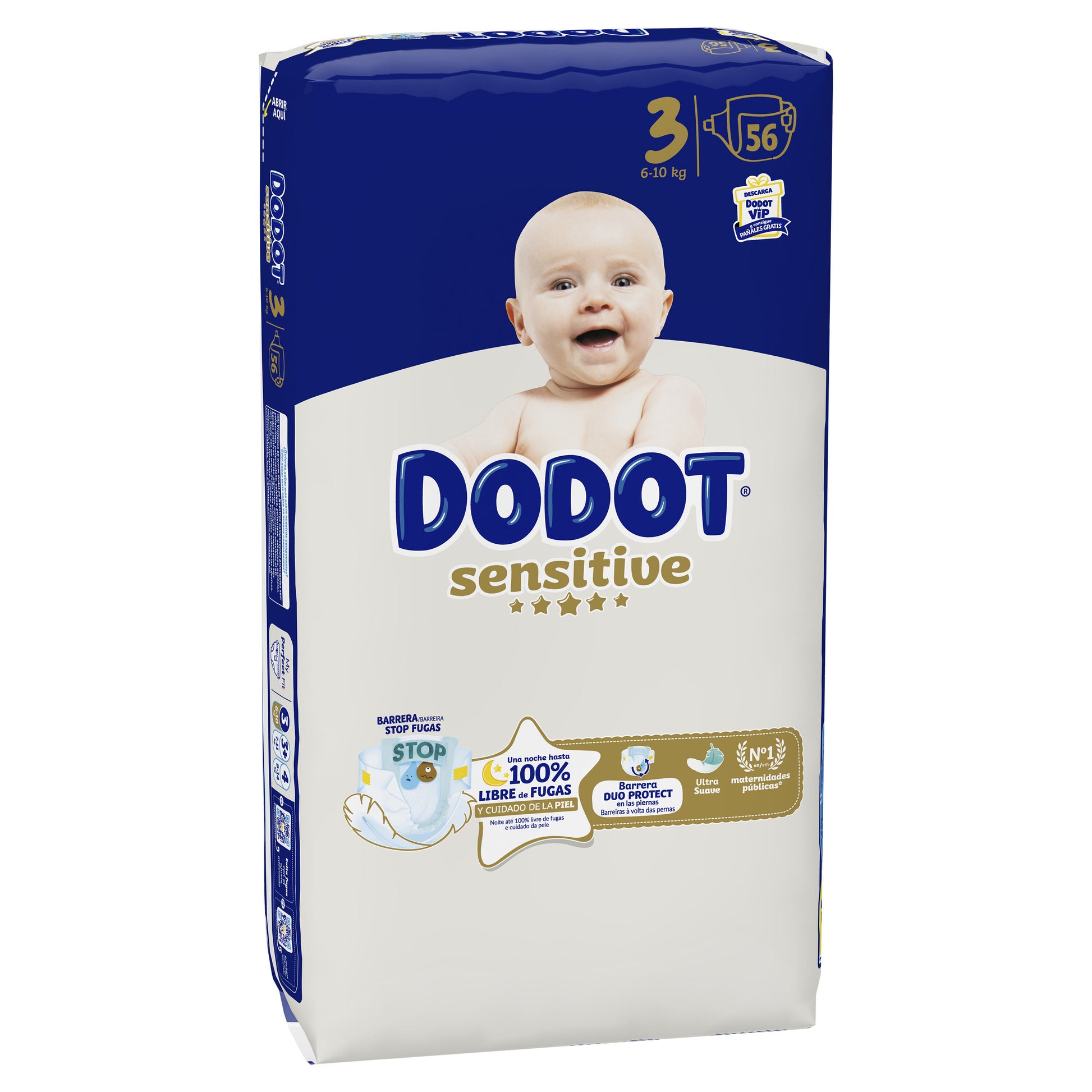 Pañal sensitive  t3 6-10kg Dodot 56u