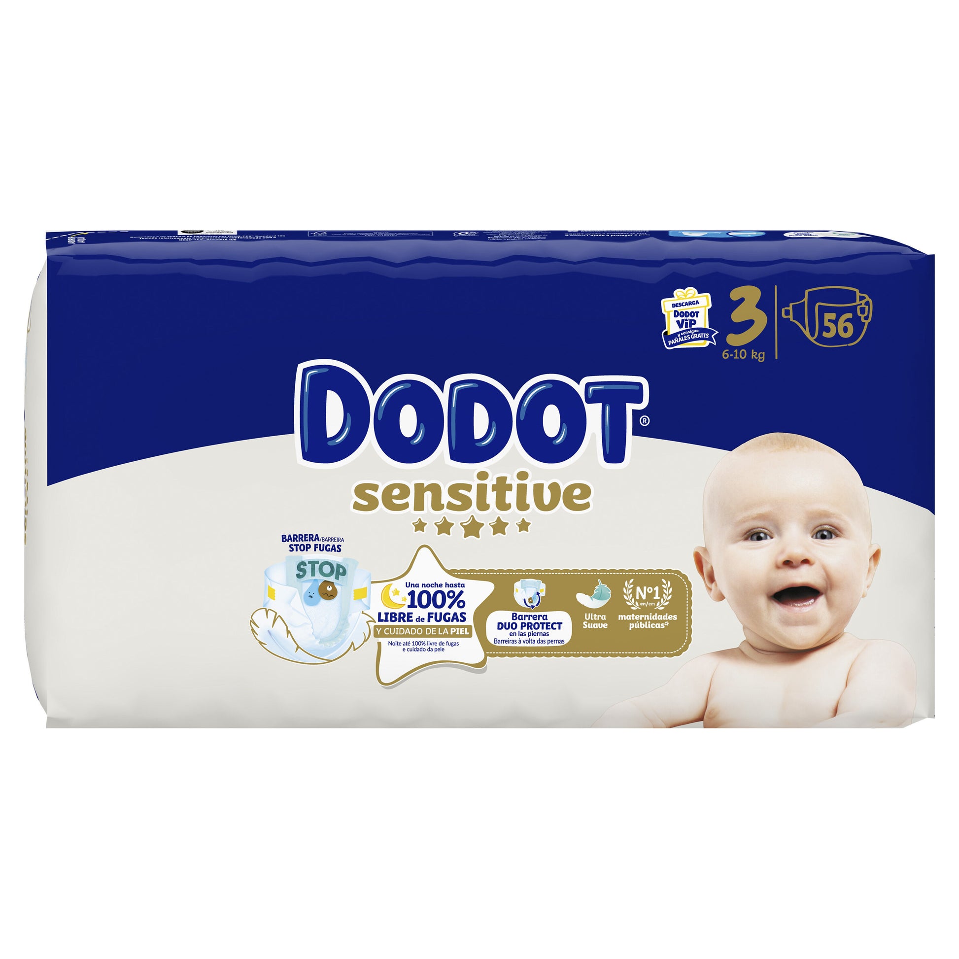 Pañal sensitive  t3 6-10kg Dodot 56u