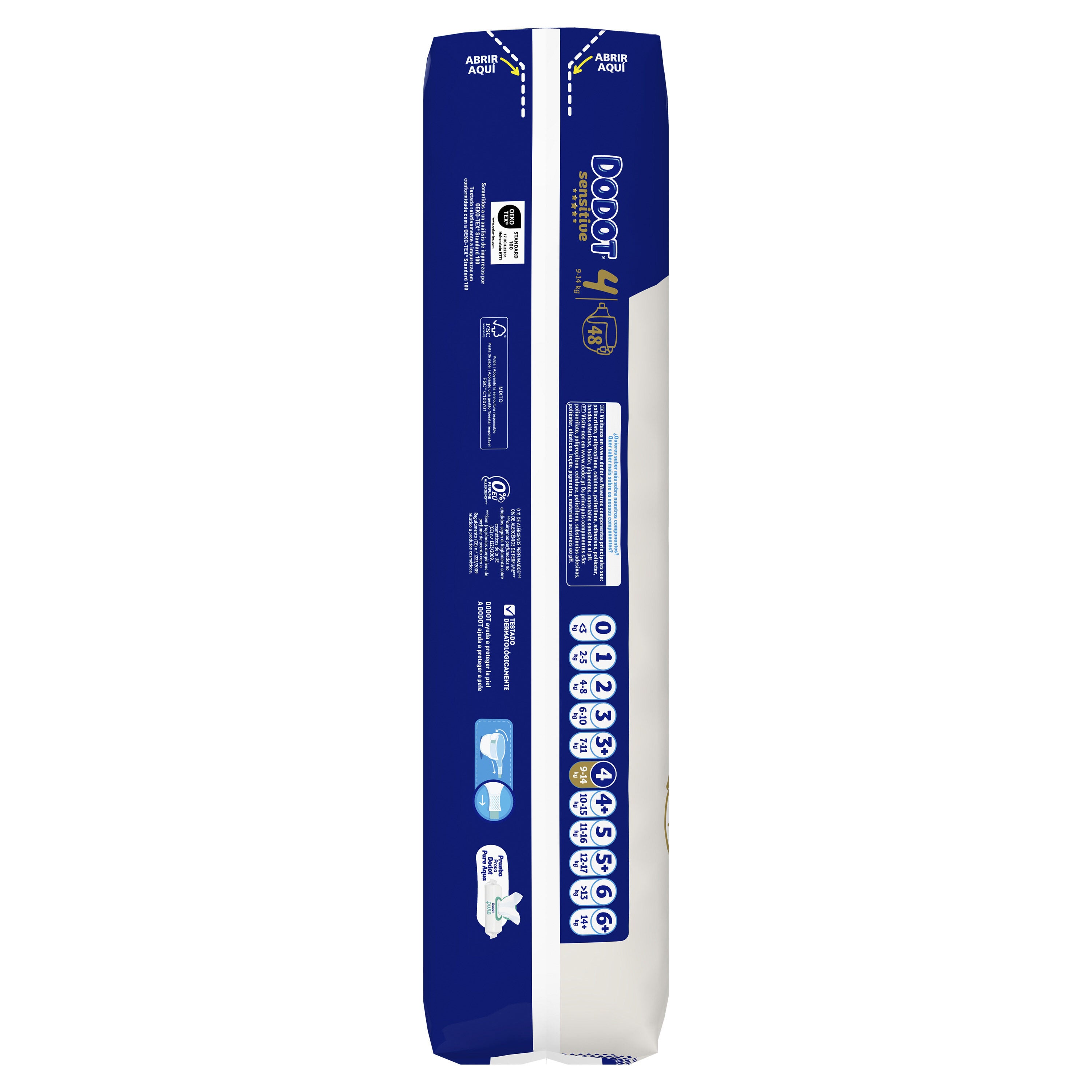 Pañal gateo 9-14 kg t4 Dodot 48u