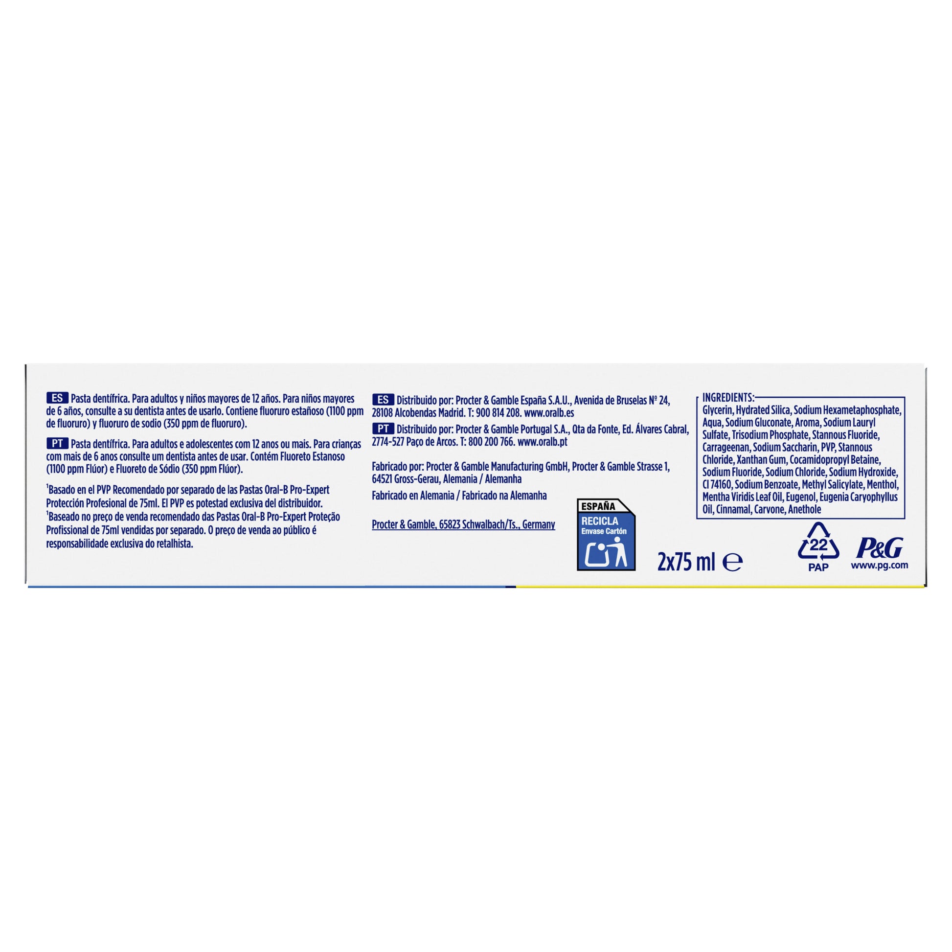 Dentrífico pro-expert proteccion profesional Oral b p2 75ml
