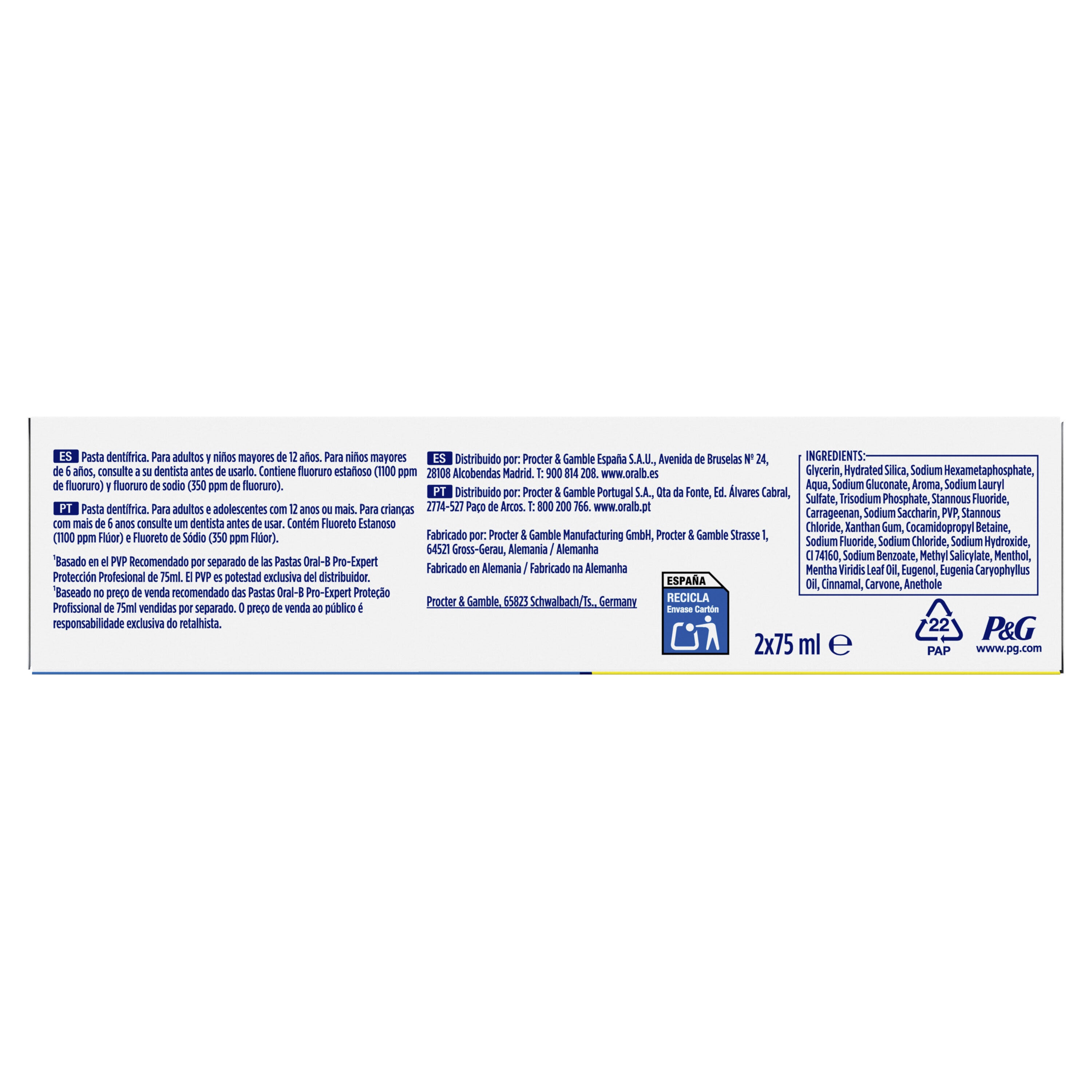 Dentrífico pro-expert proteccion profesional Oral b p2 75ml