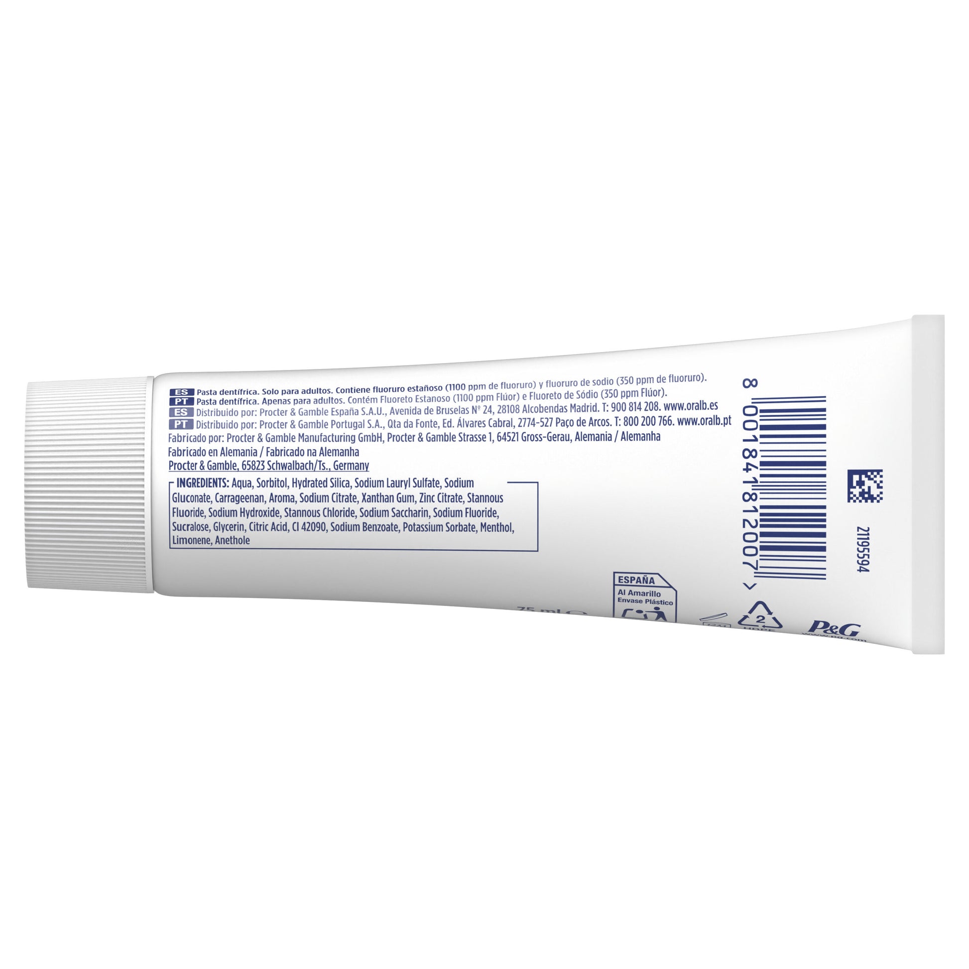 Dentífrico sensible blanqueador Oral b 75ml