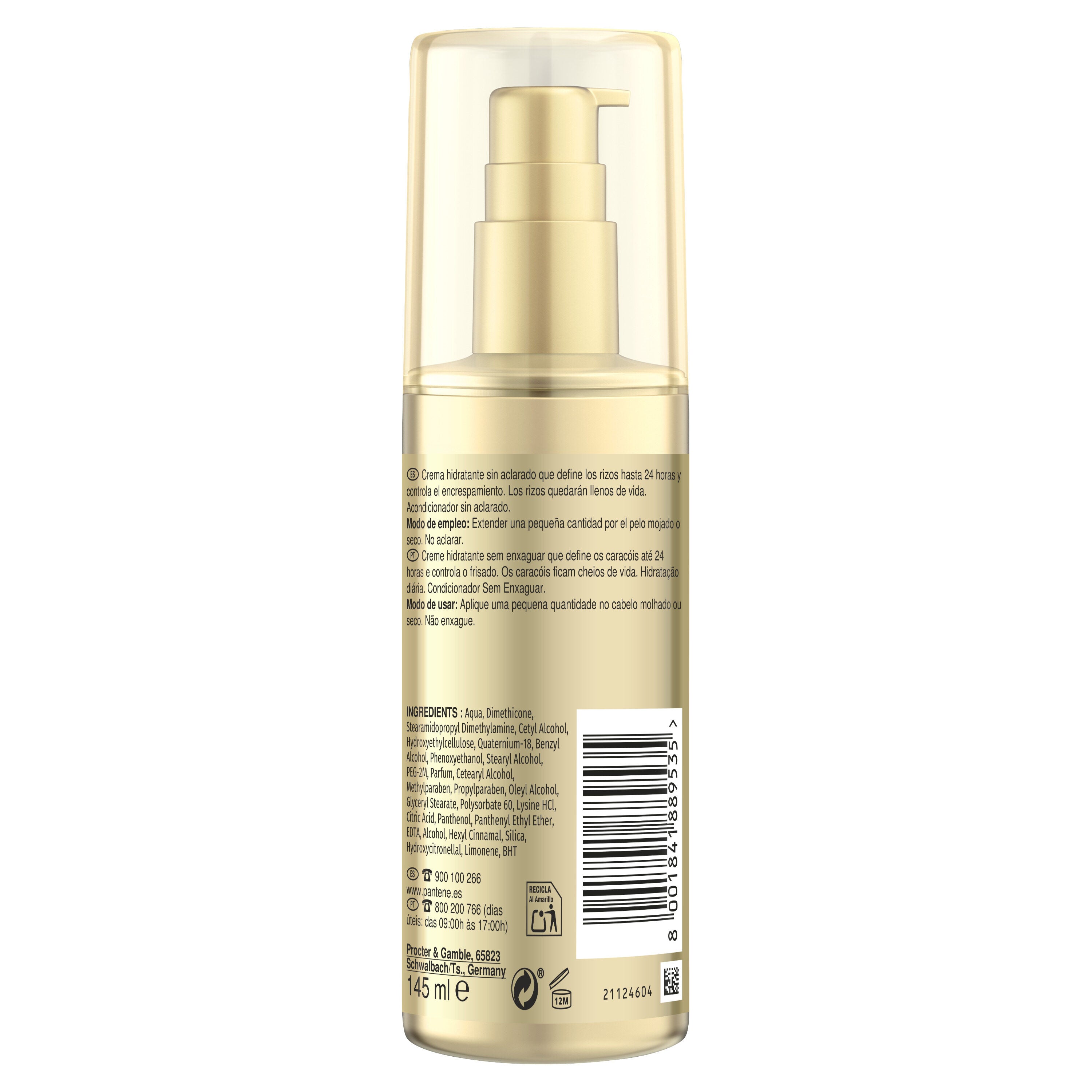 Mascarilla hidrocrema rizos Pantene 145ml