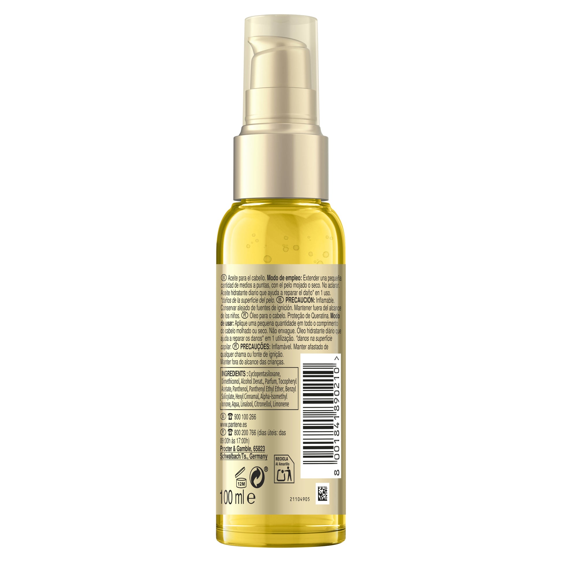Tratamiento aceite argan repara & protege Pantene 100ml