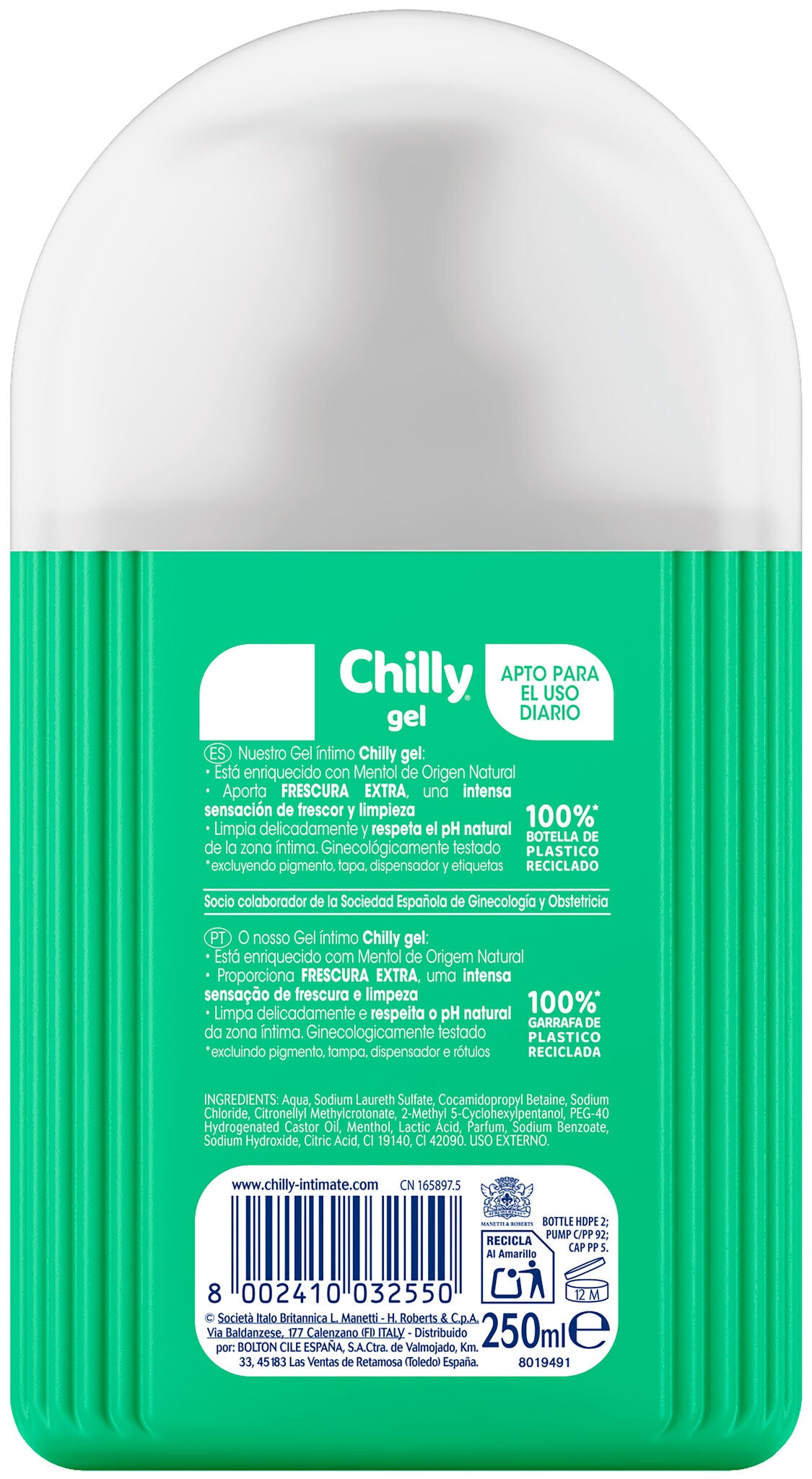 Gel íntimo Chilly 250ml