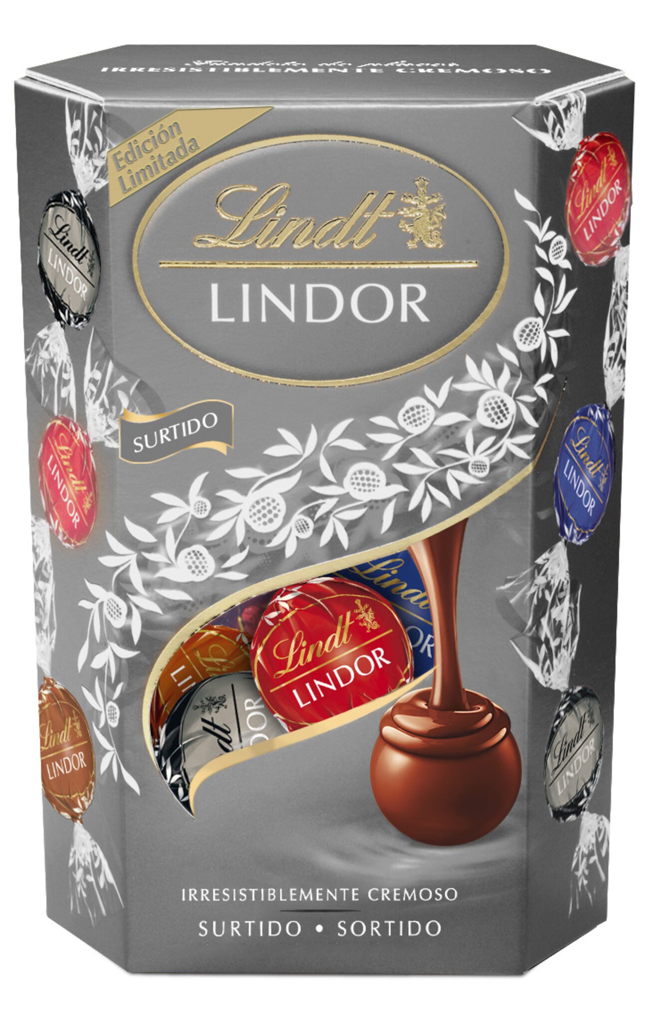 Bombon surtido plateado Lindor lindt 200g
