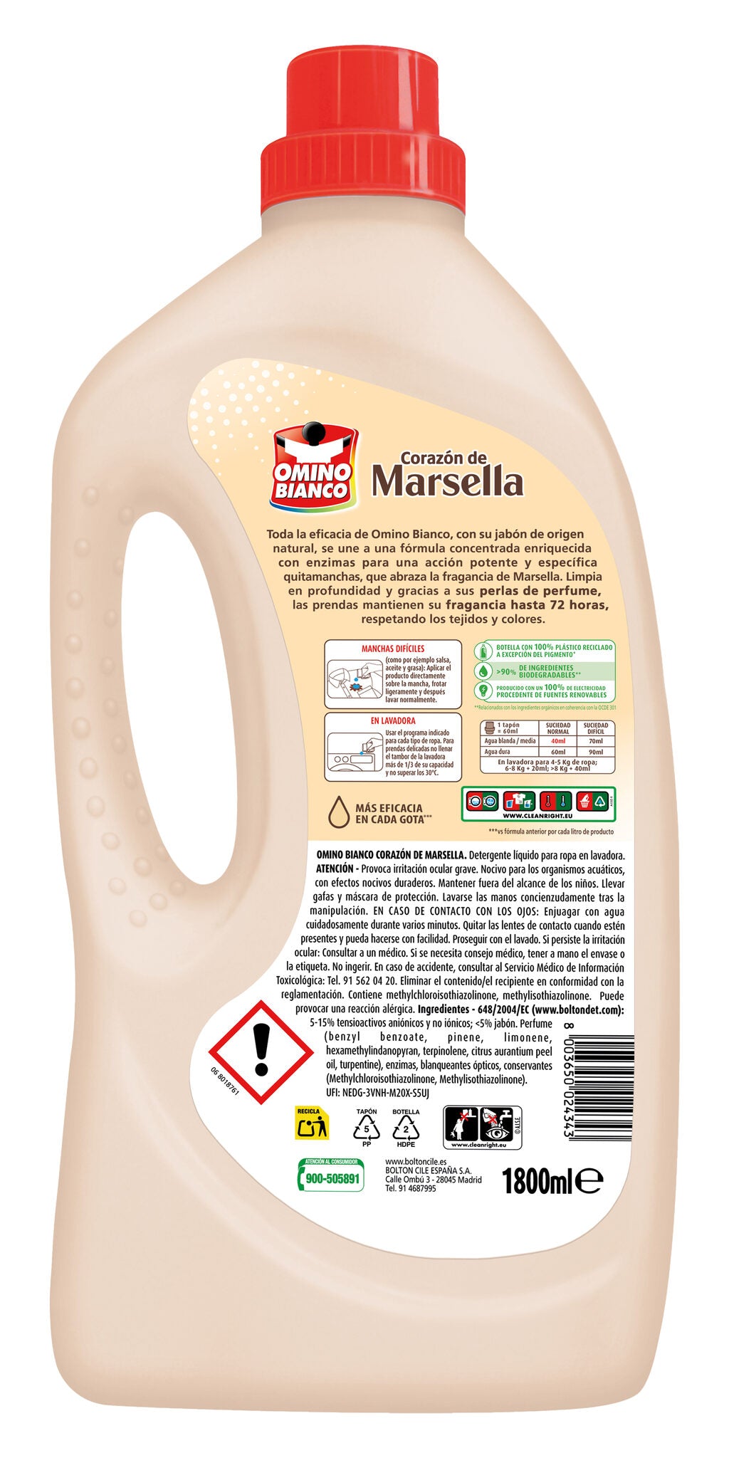 Detergente líquido marsella Omino 45