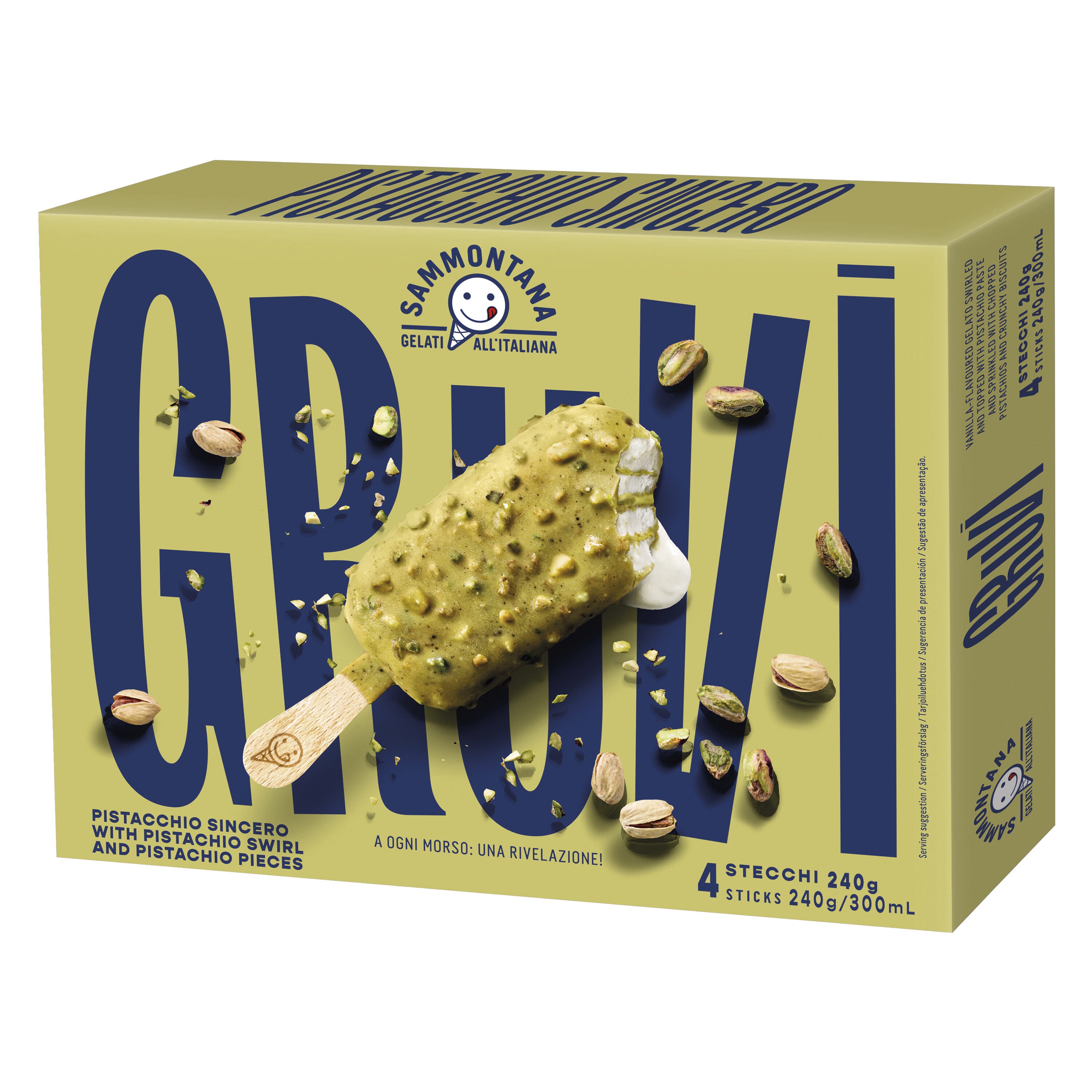 Bombon pistacho Gruvi sammontana 240g