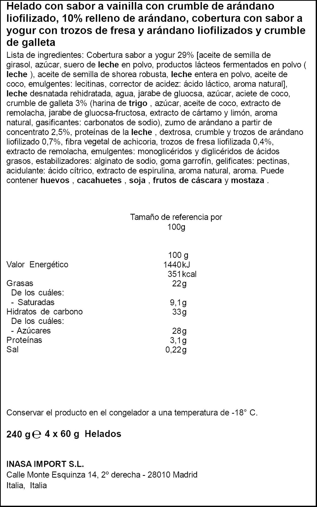 Bombon arandanos Gruvi sammontana p4 75ml/u