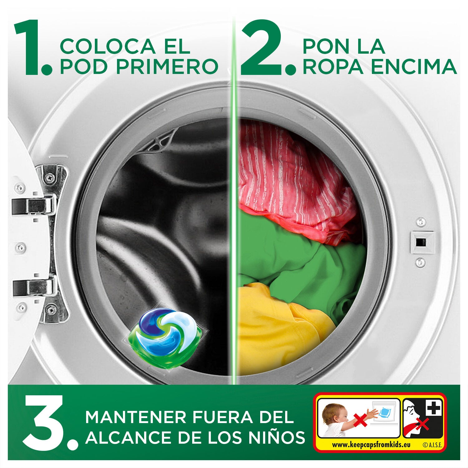Detergente cápsula active 3en1 pods Ariel 19d