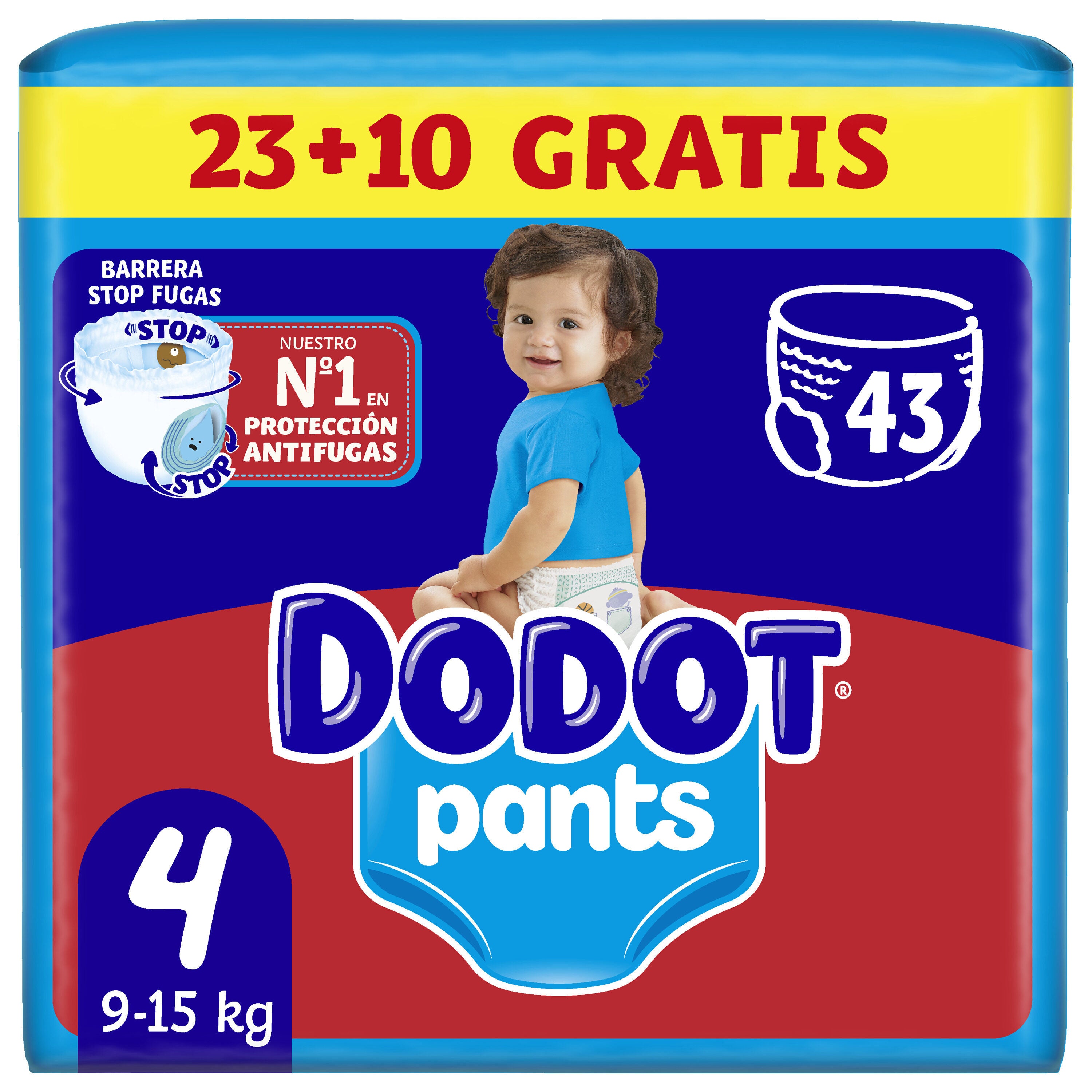 Pañal braguita t4 9-15kg Dodot 33+10