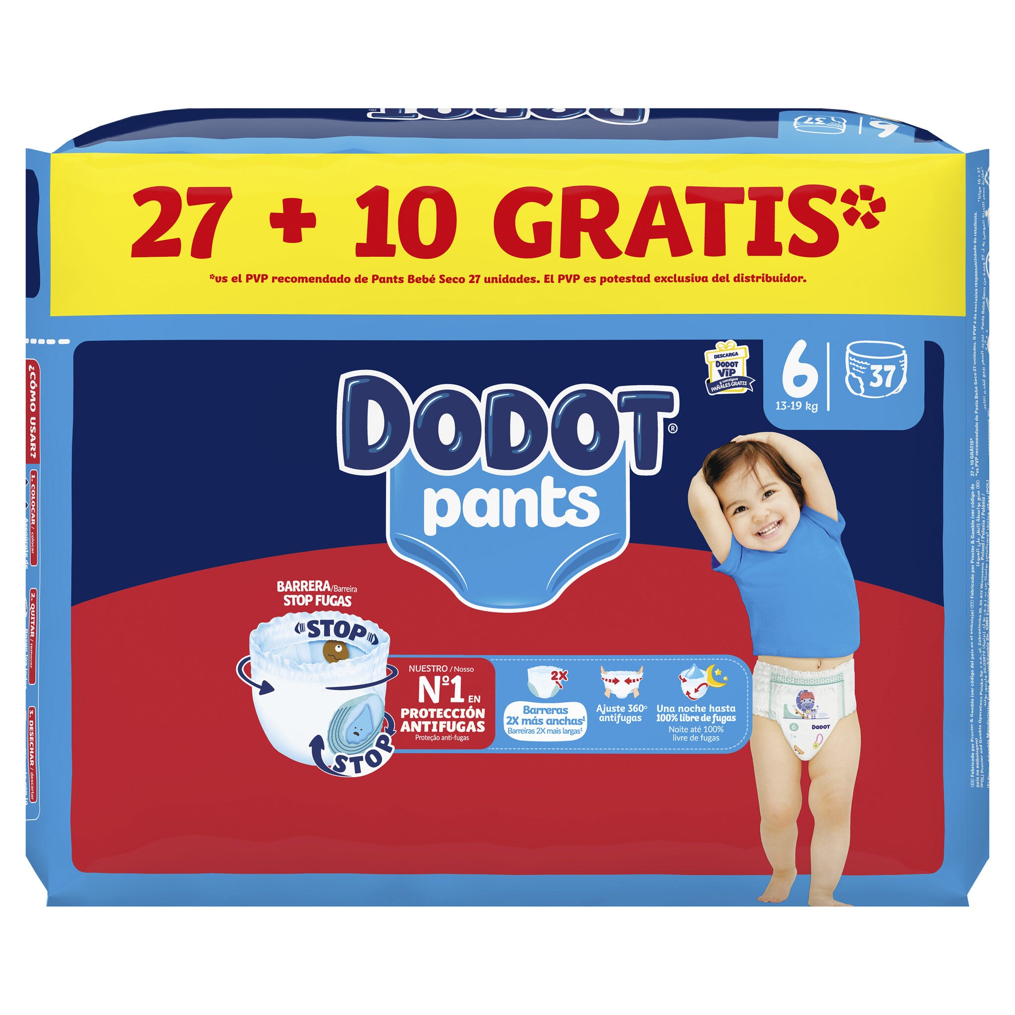 Pañal pants t6 Dodot 27+10