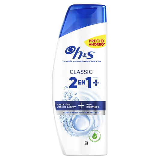 Champú anticaspa clasico 2 en 1 H&S 300+30ml La Despensa