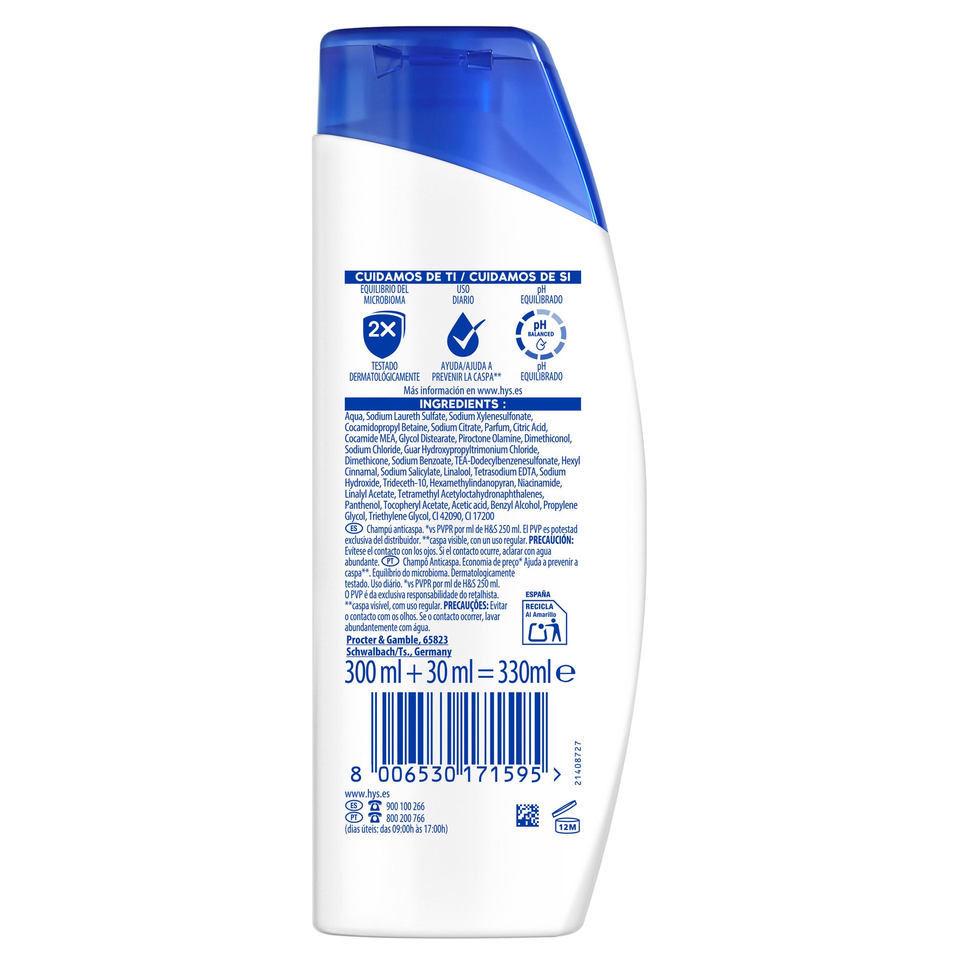 Champú anticaspa clasico H&S 300+30ml
