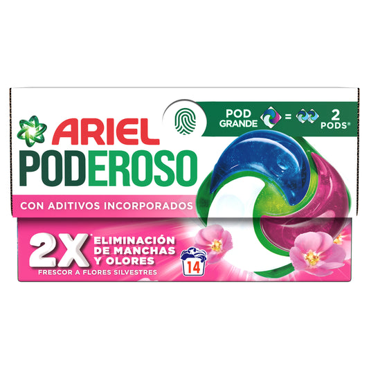 Detergente cápsulas poderoso sensaciones Ariel 14d La Despensa