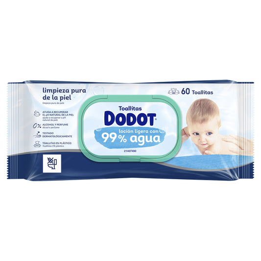 Toallitas húmeda total care aqua Dodot 60u La Despensa
