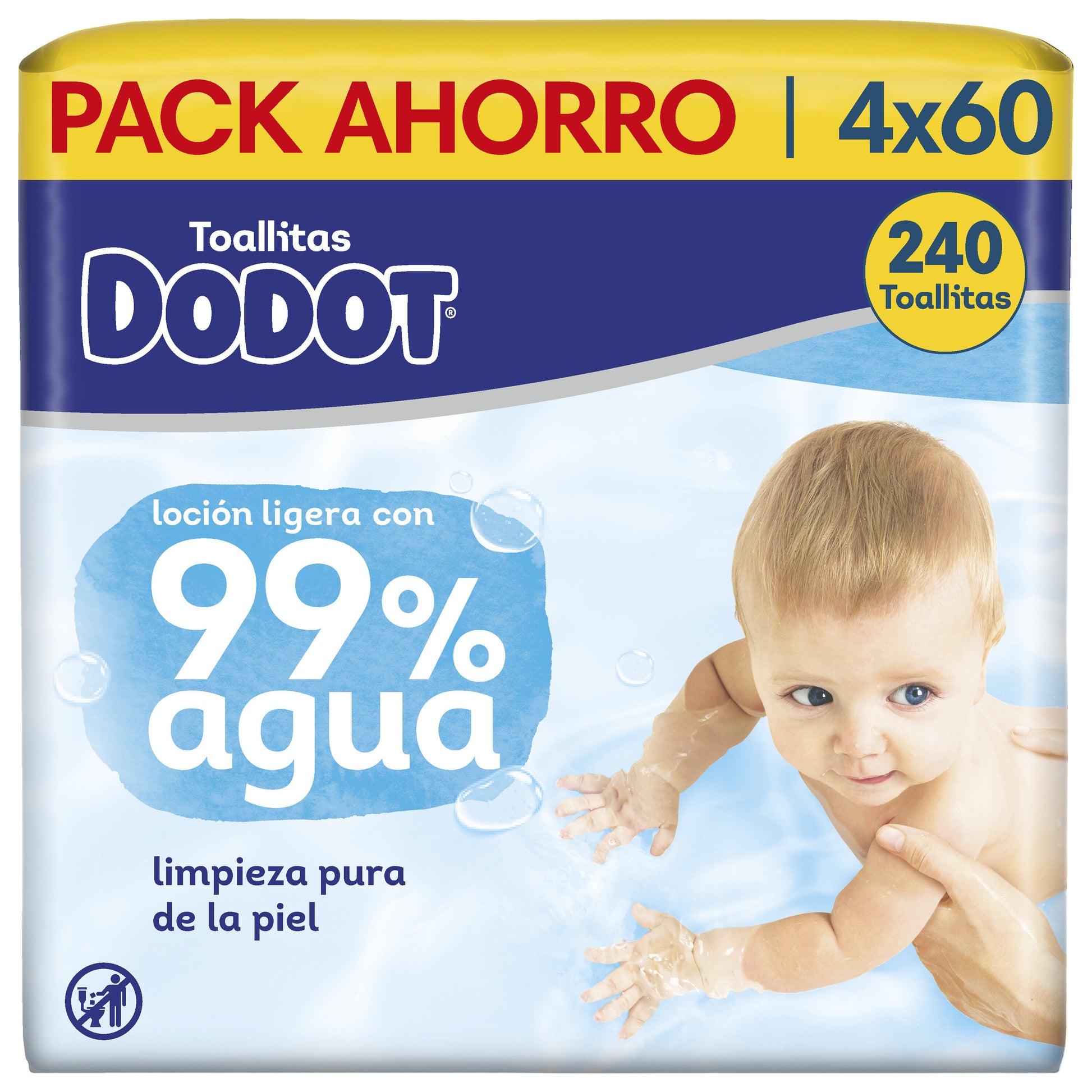Toallita húmeda total care aqua Dodot 240u