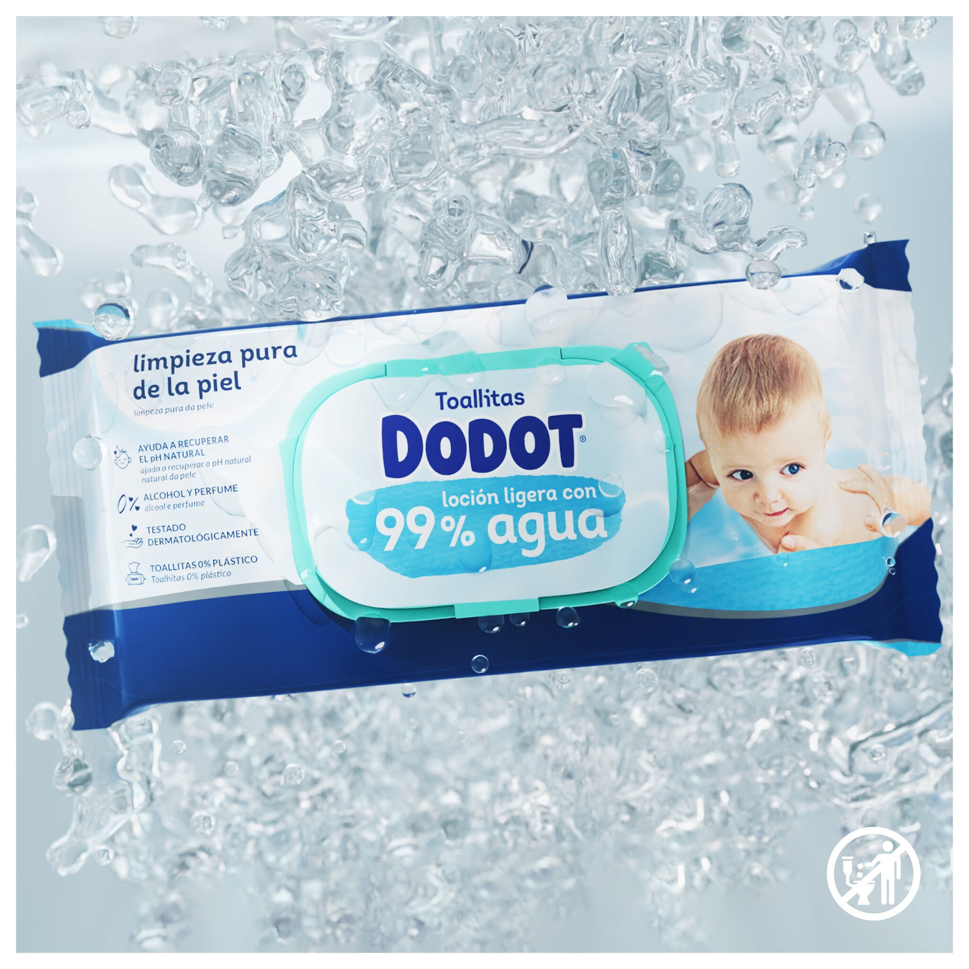 Toallita húmeda total care aqua Dodot 240u