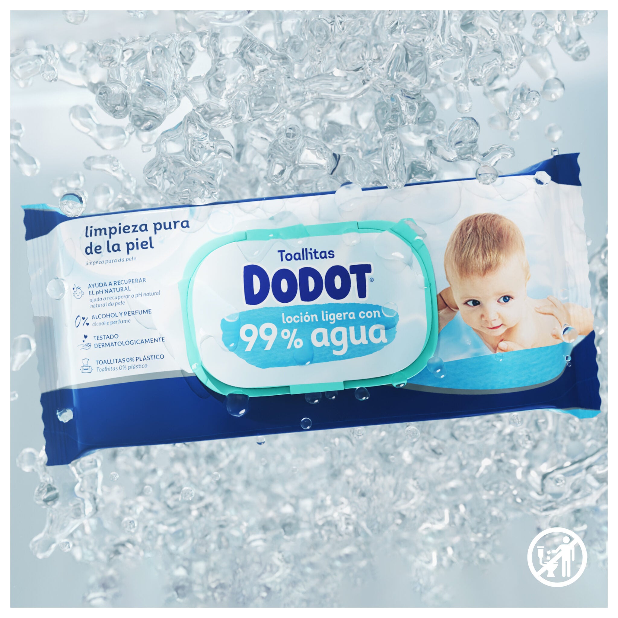 Toallita húmeda total care aqua Dodot 240u
