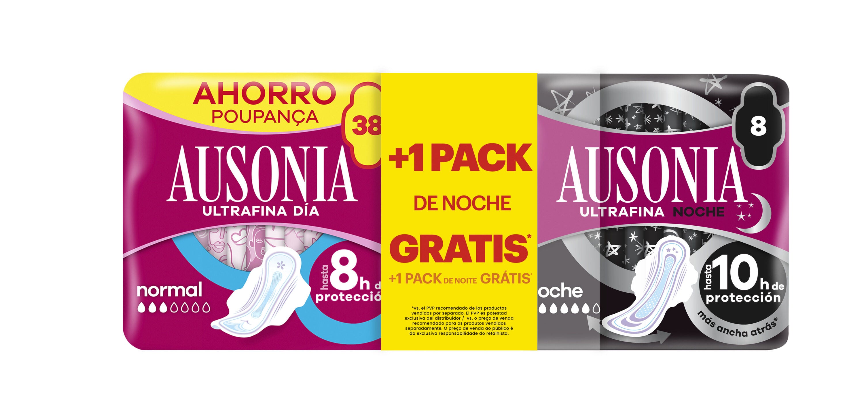 Compresas normal alas Ausonia 38u