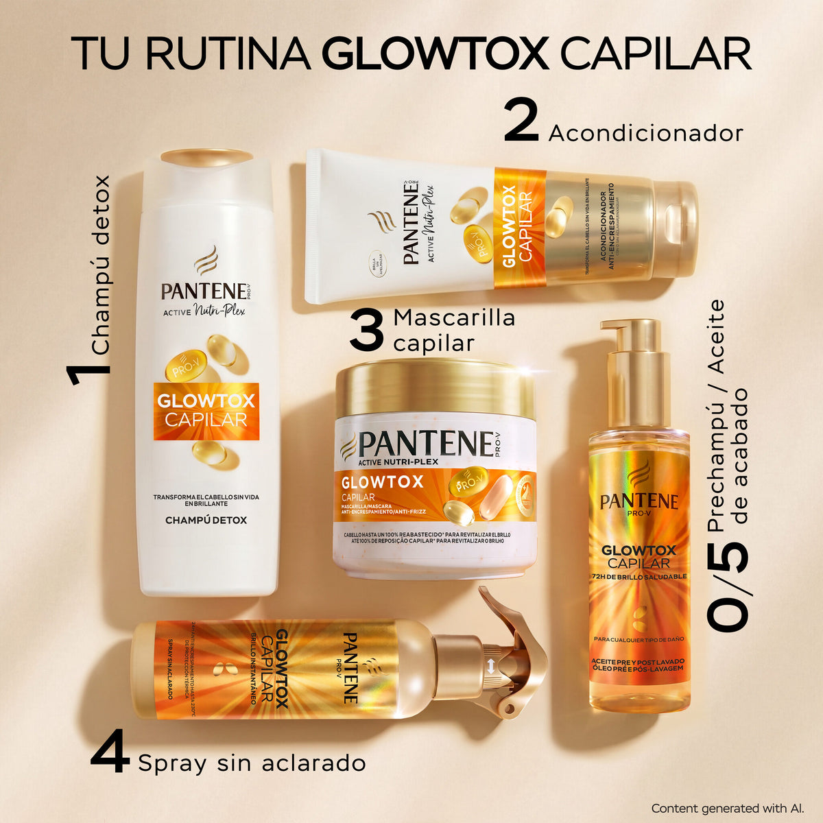 Serum hair glowtox Pantene 100ml