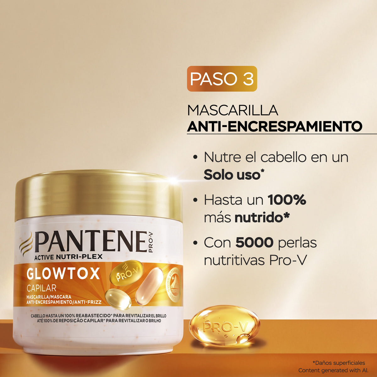 Mascarilla glowtox Pantene  300ml