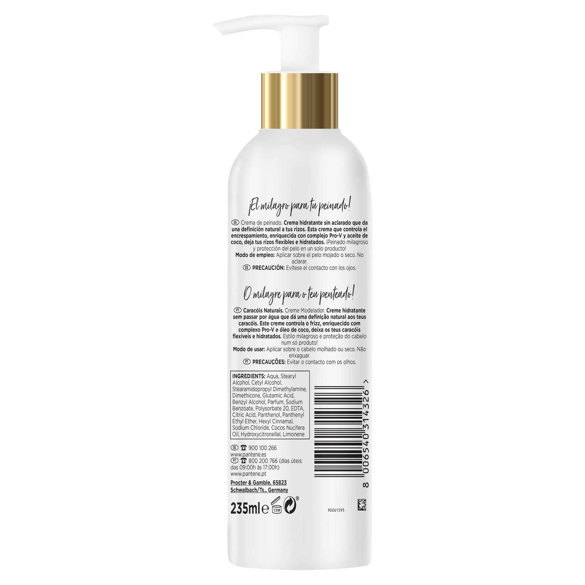 Crema peinado rizos Pantene 235ml