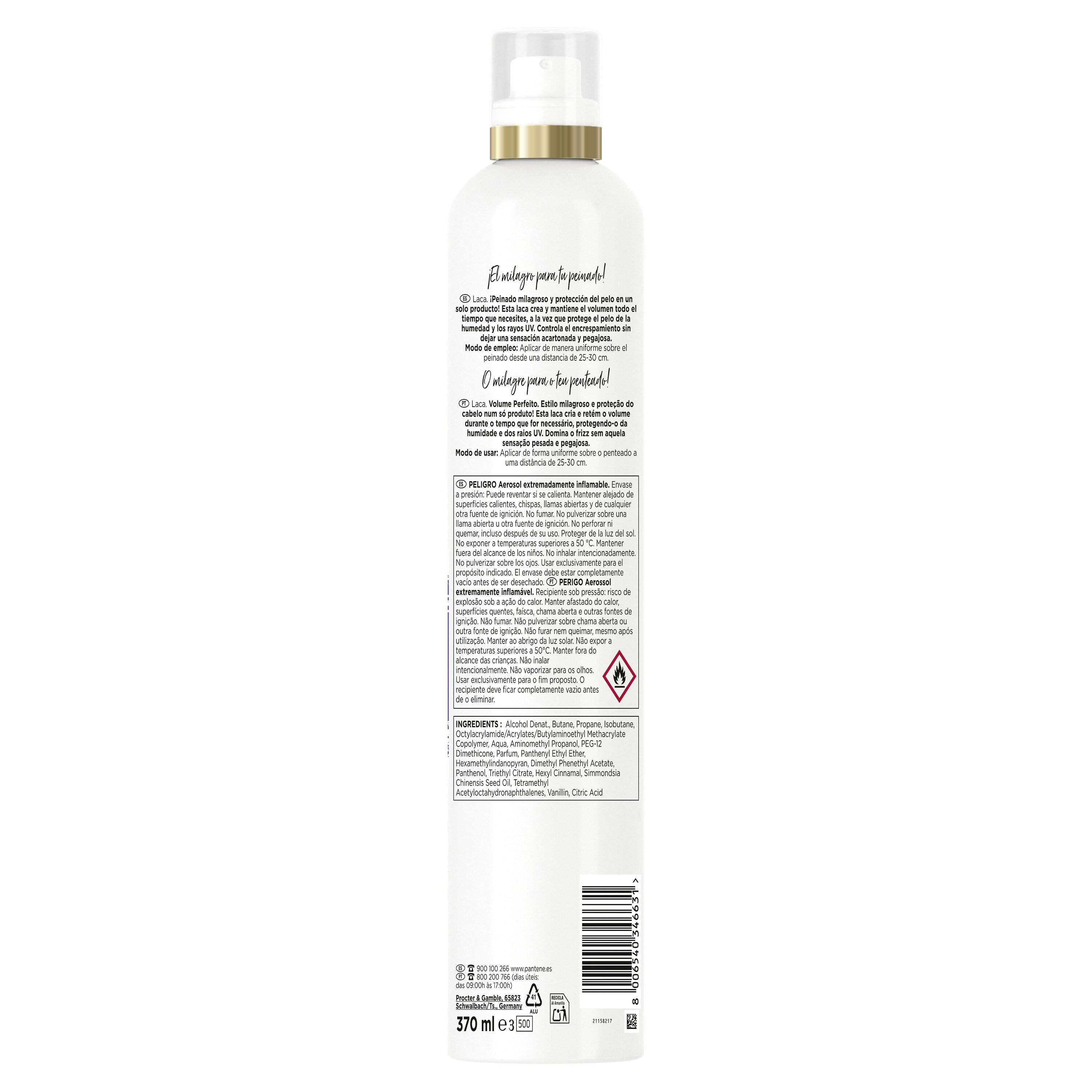 Laca  pelo perfect volumen Pantene 370ml
