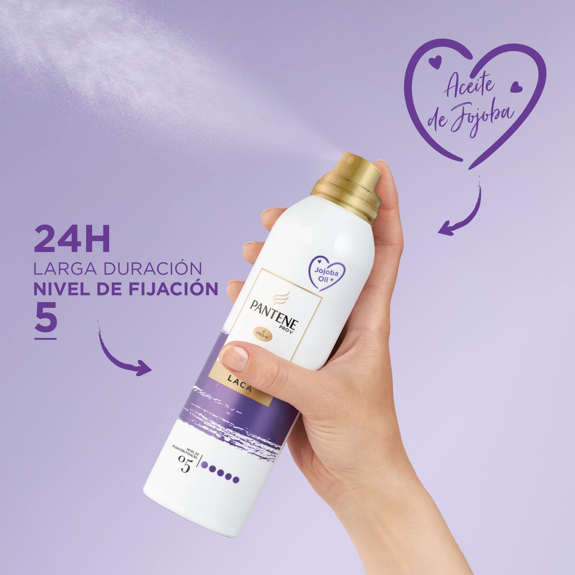 Laca  pelo perfect volumen Pantene 370ml