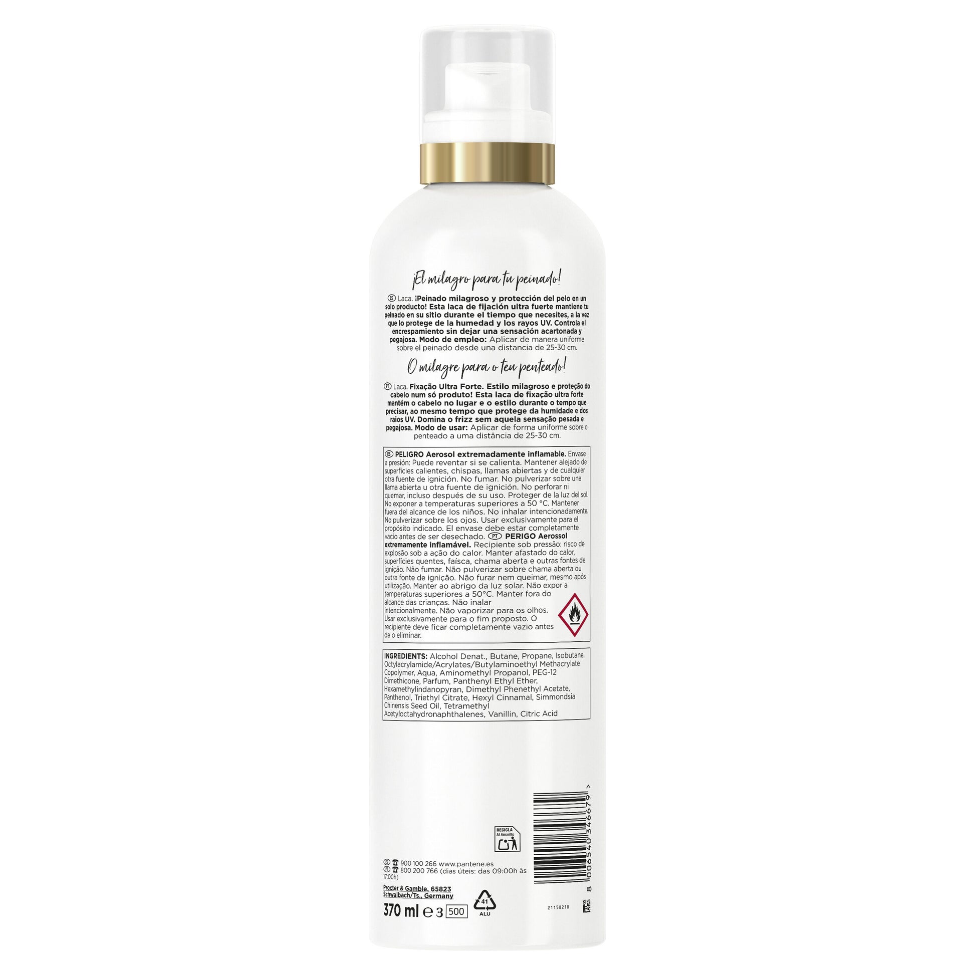 Laca pelo extra fuerte Pantene 370ml