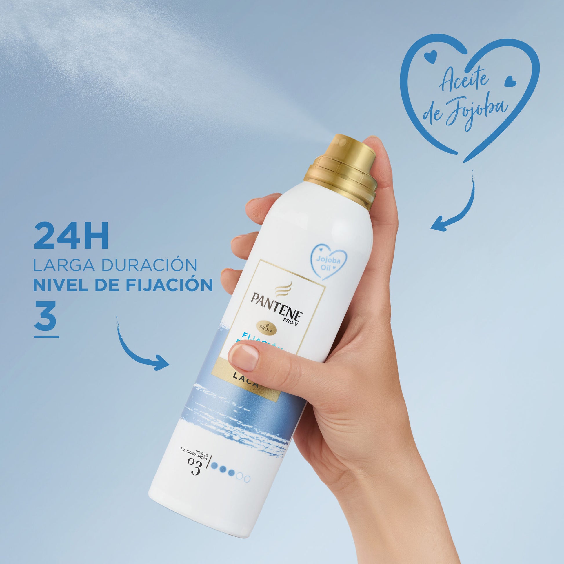 Laca pelo fijacion flexible Pantene 370ml