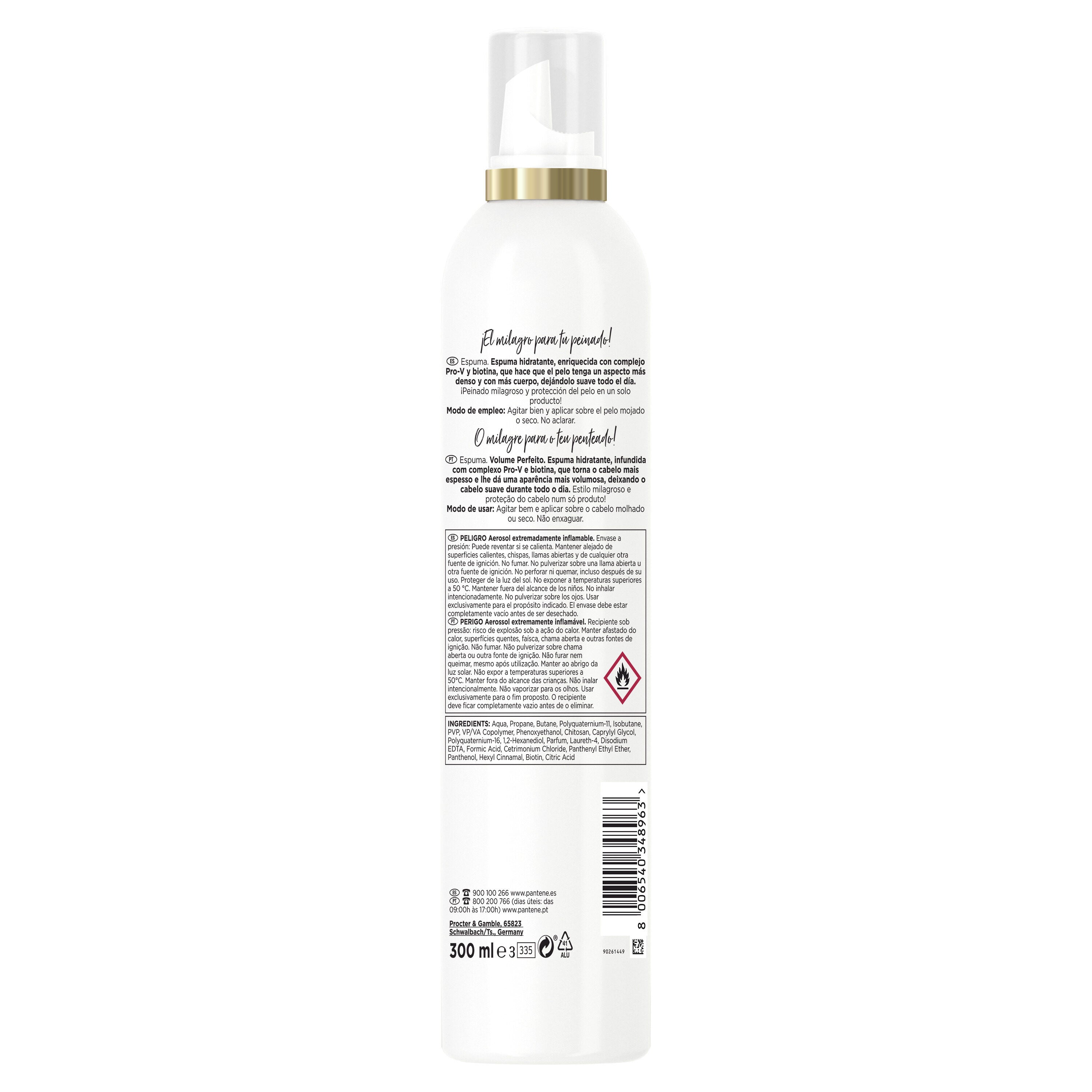 Espuma pelo volumen perfecto Pantene 300ml