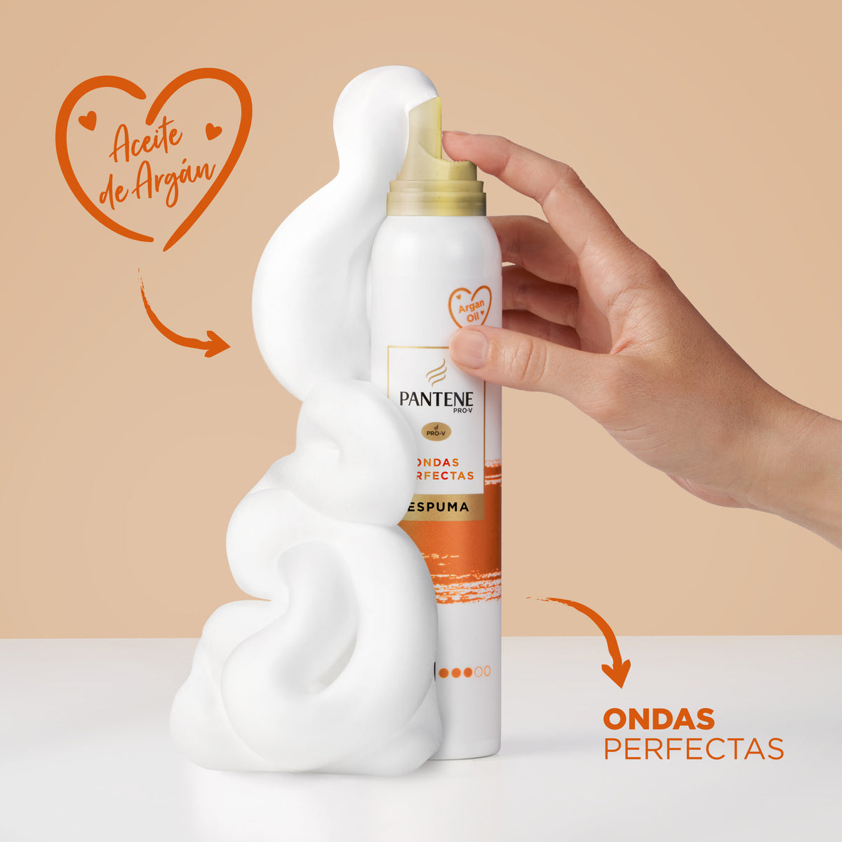 Espuma pelo ondas naturales Pantene 200ml