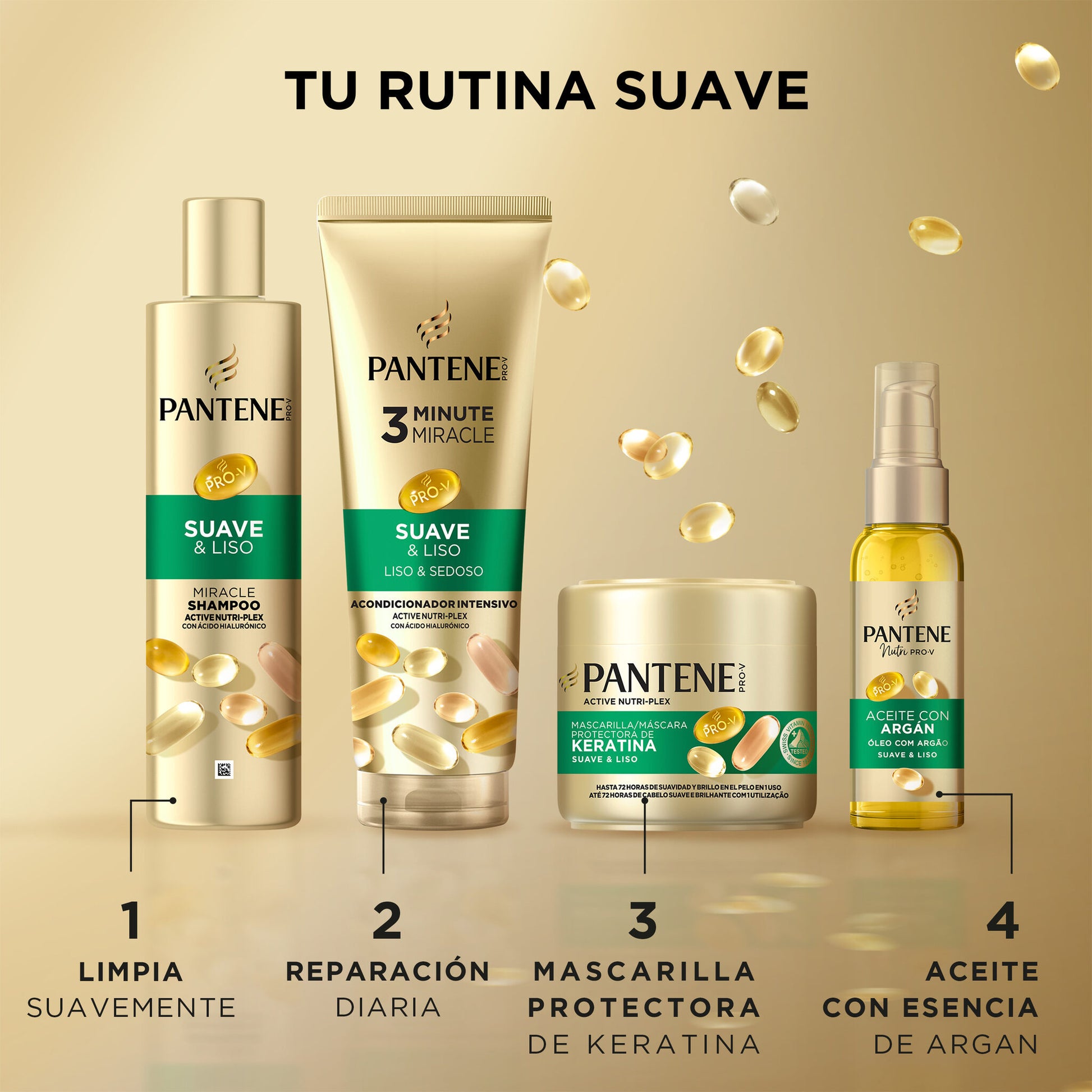 Mascarilla suave/liso Pantene 300ml