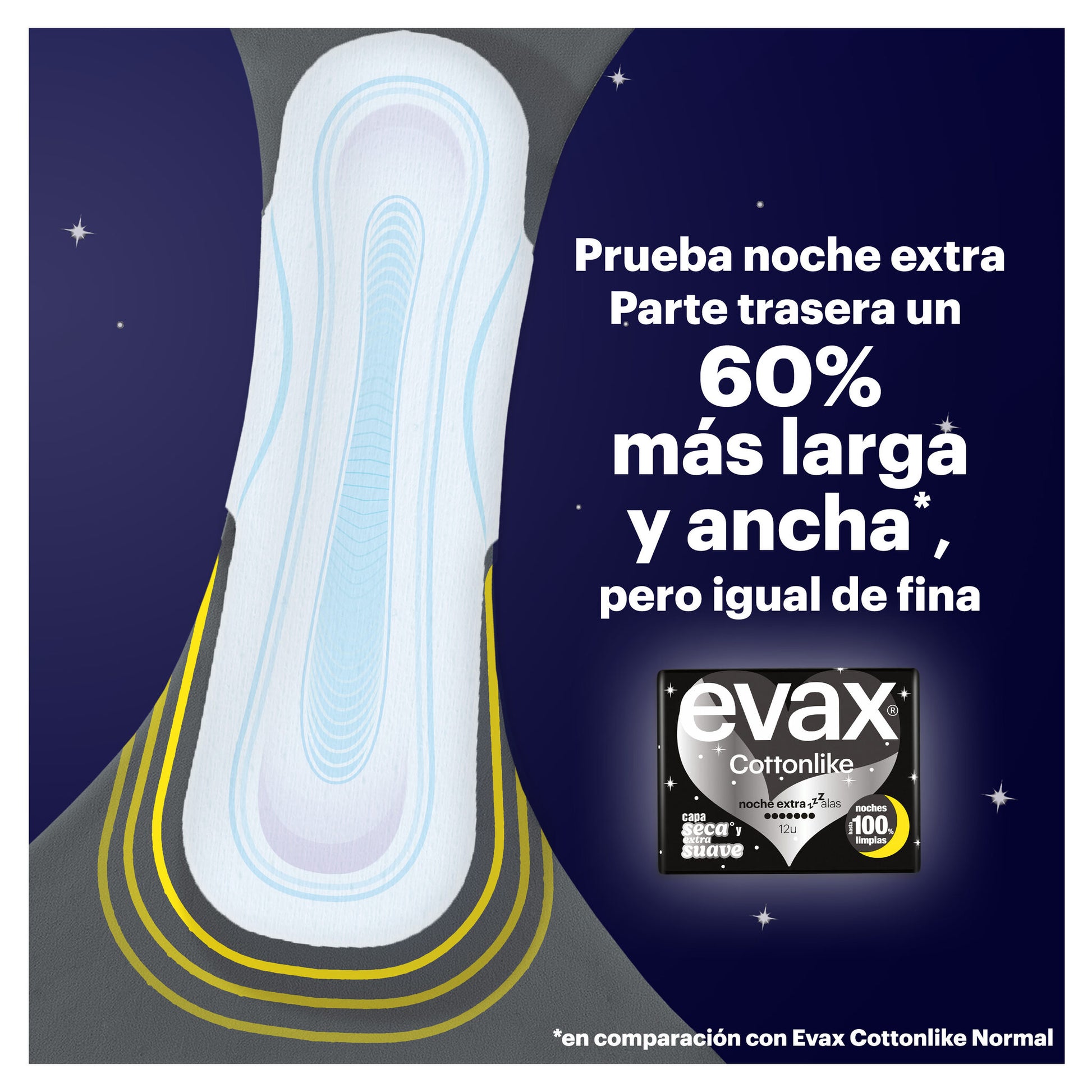 Compresa normal alas Evax cottonlike p19