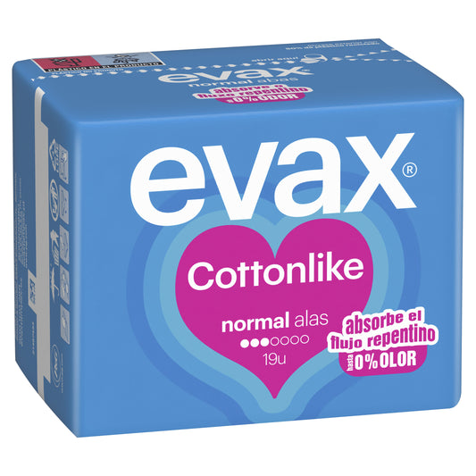 Compresa normal alas Evax cottonlike p19 La Despensa