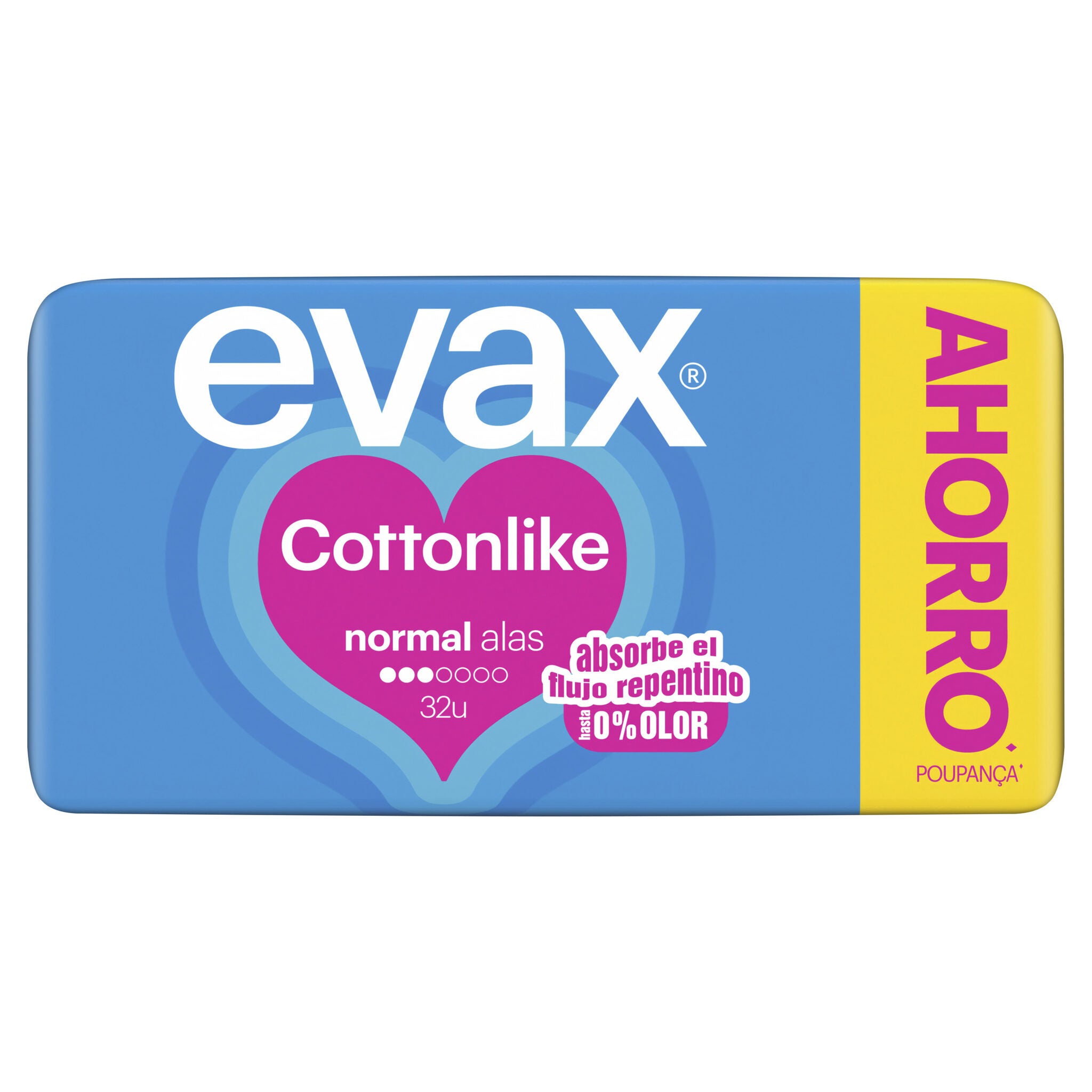 Compresas alas normal Evax cottonlike 32u