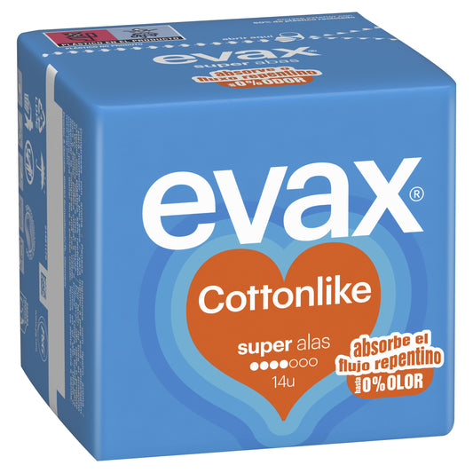 Compresa super alas Evax cottonlike p14 La Despensa