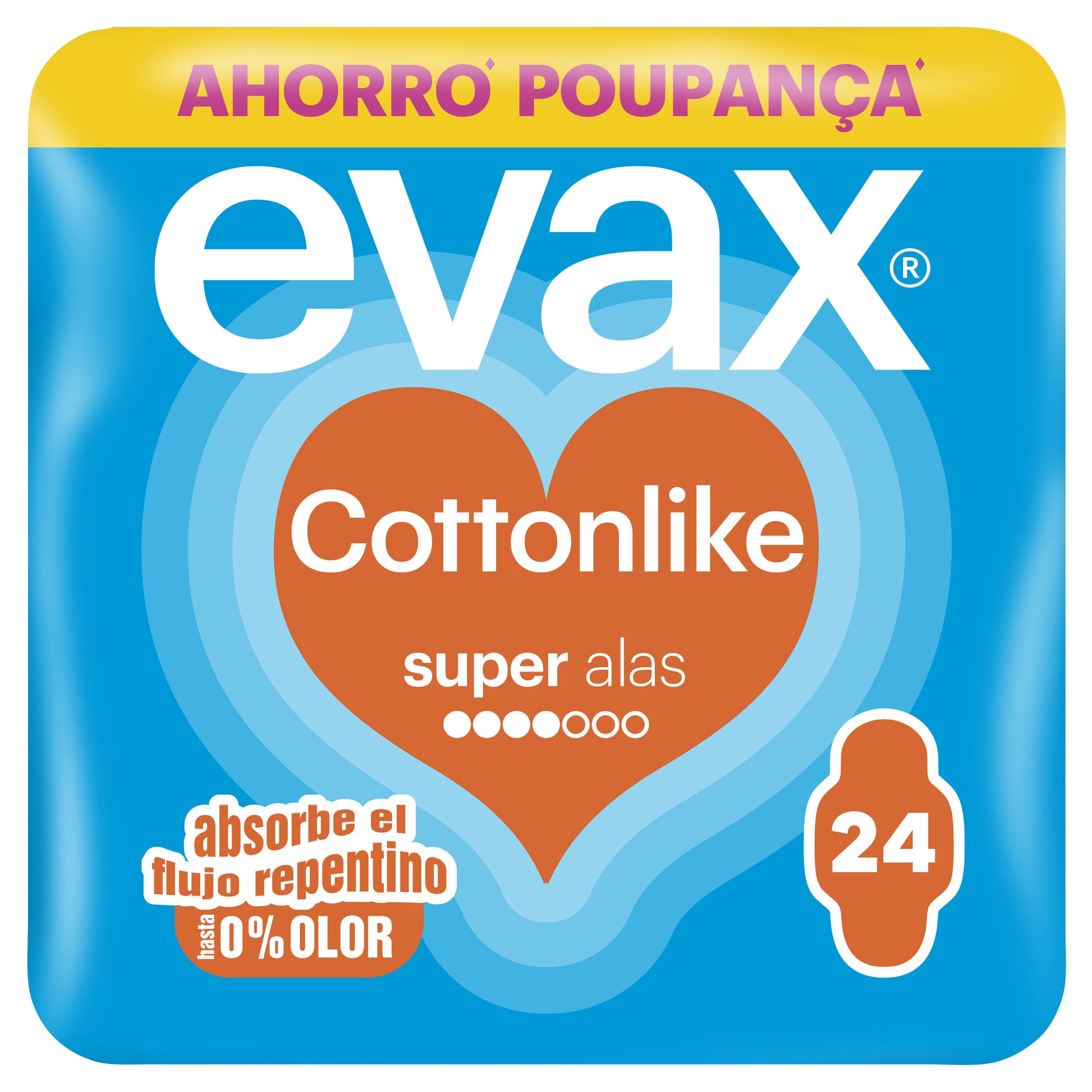 Compresa cottonlike alas super Evax 24u