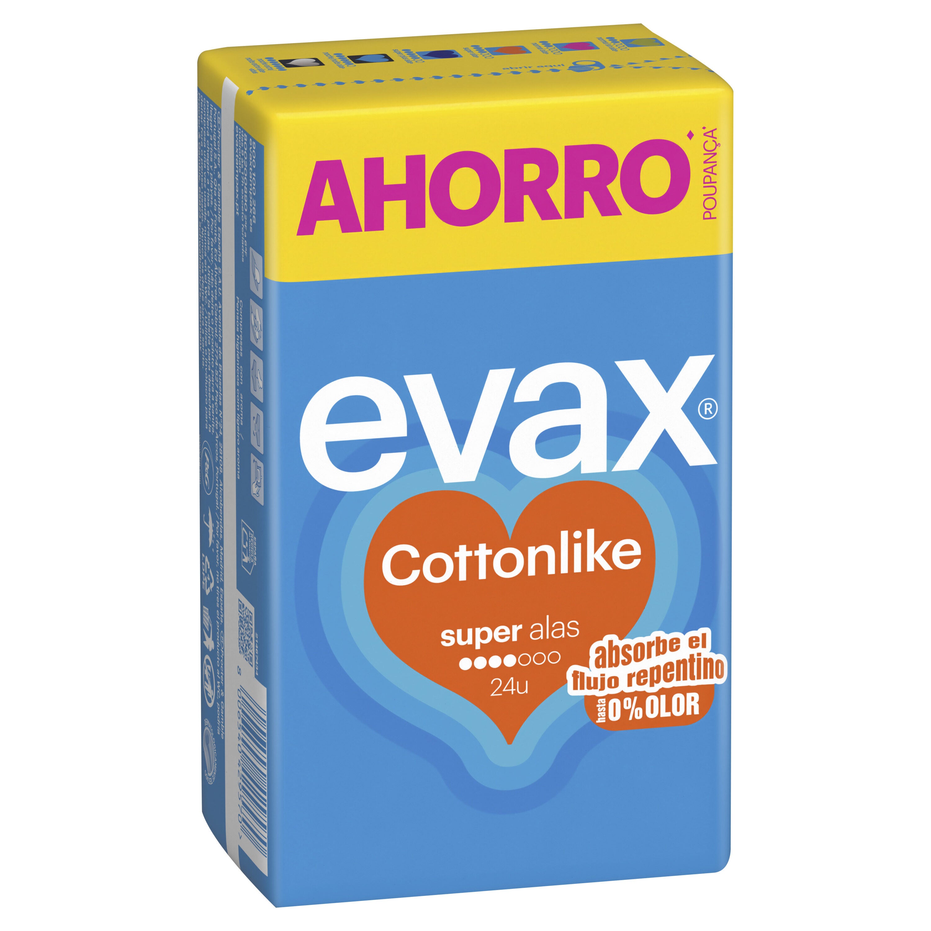 Compresa cottonlike alas super Evax 24u