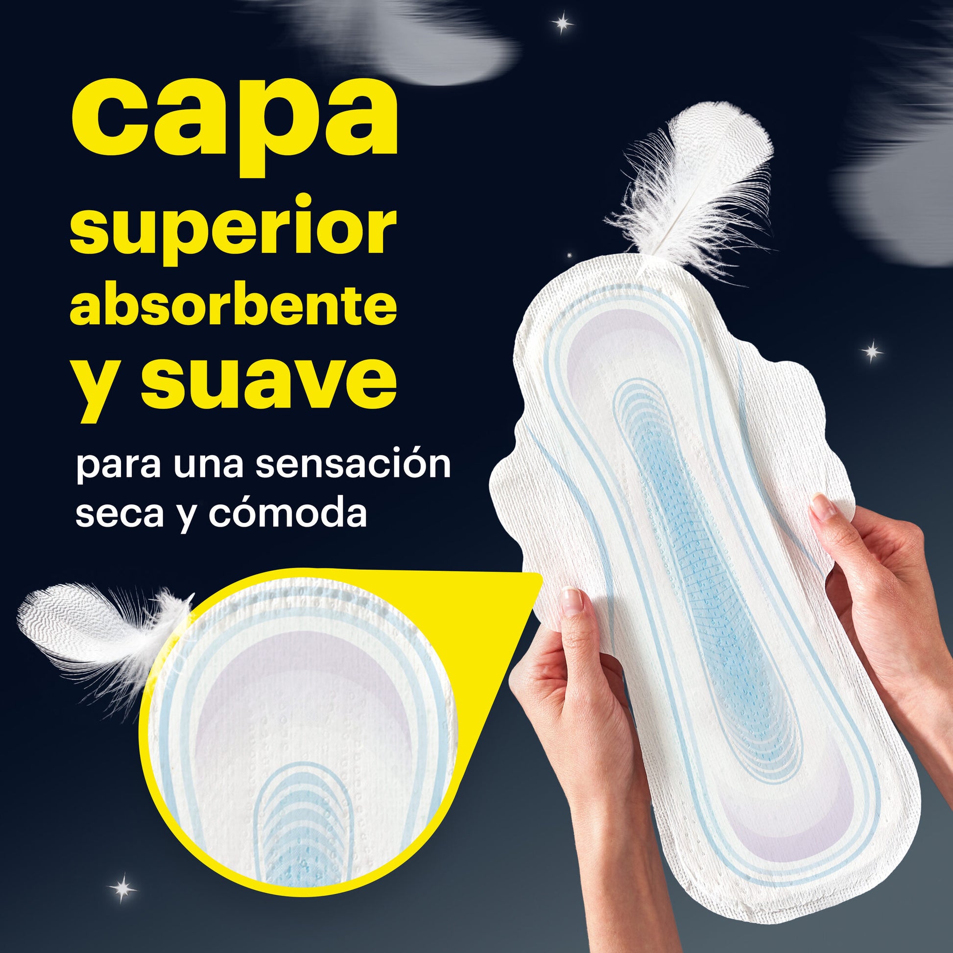 Compresa noche plus alas cotton Evax 18u
