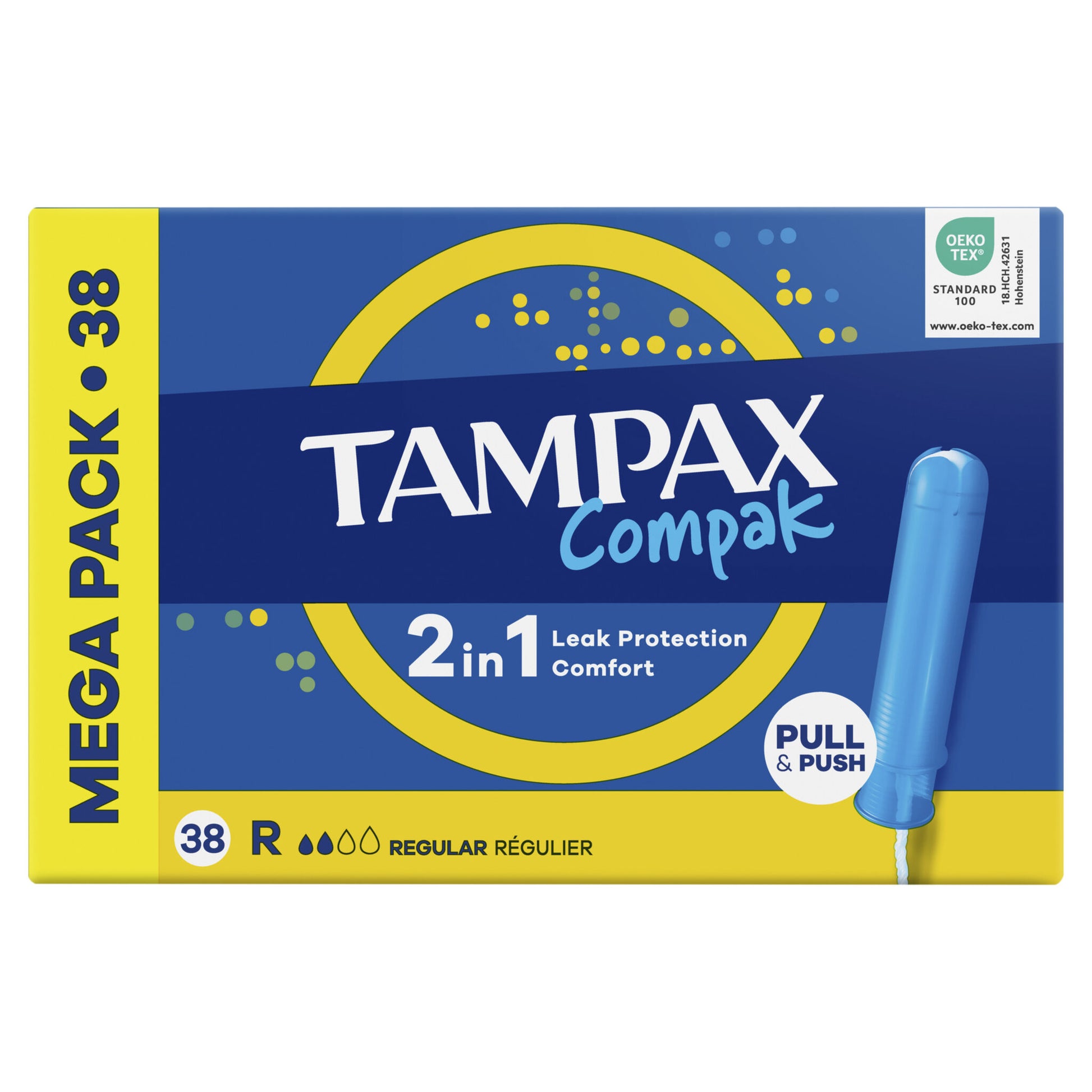 Tampón regular Tampax compak 38u
