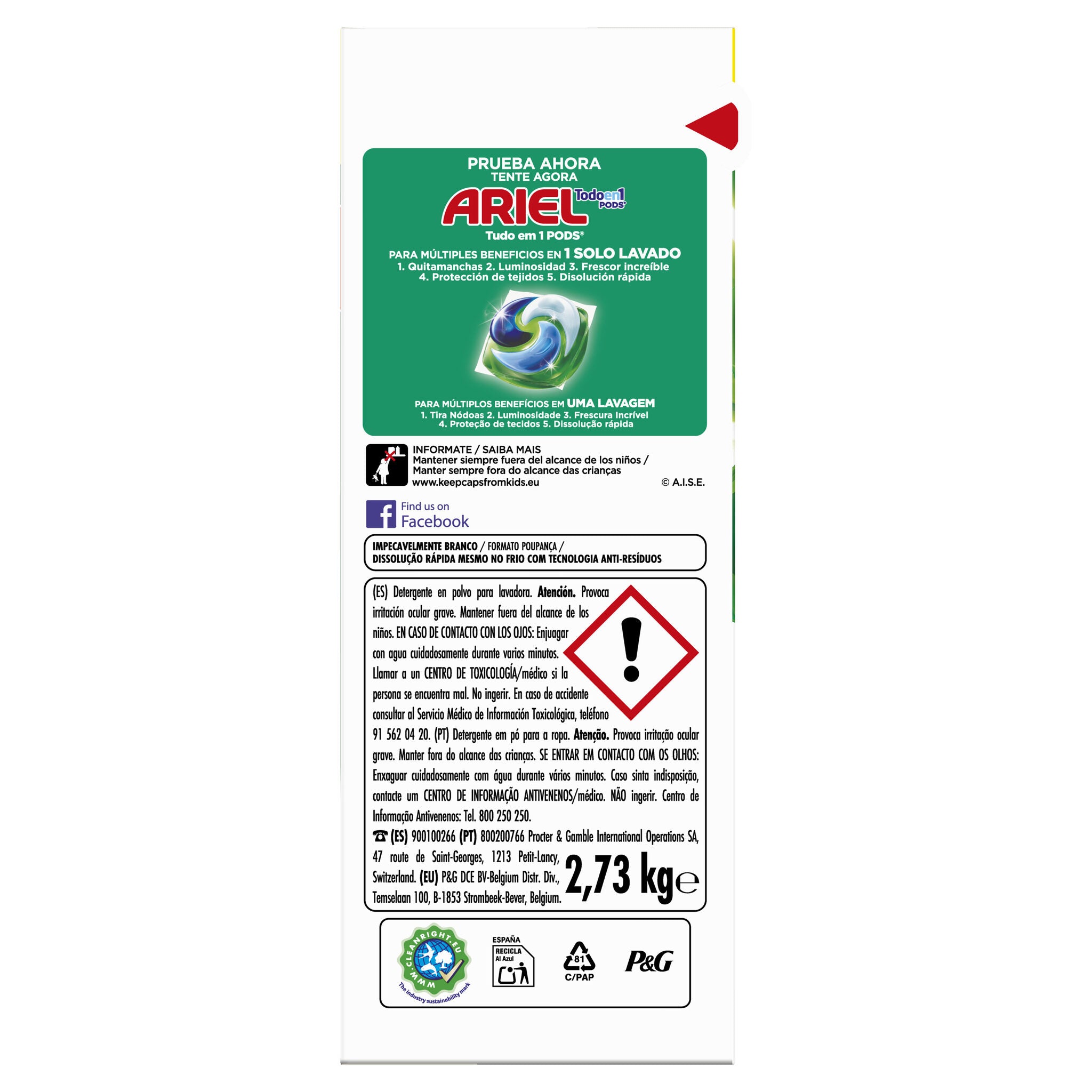 Detergente polvo regular Ariel 42