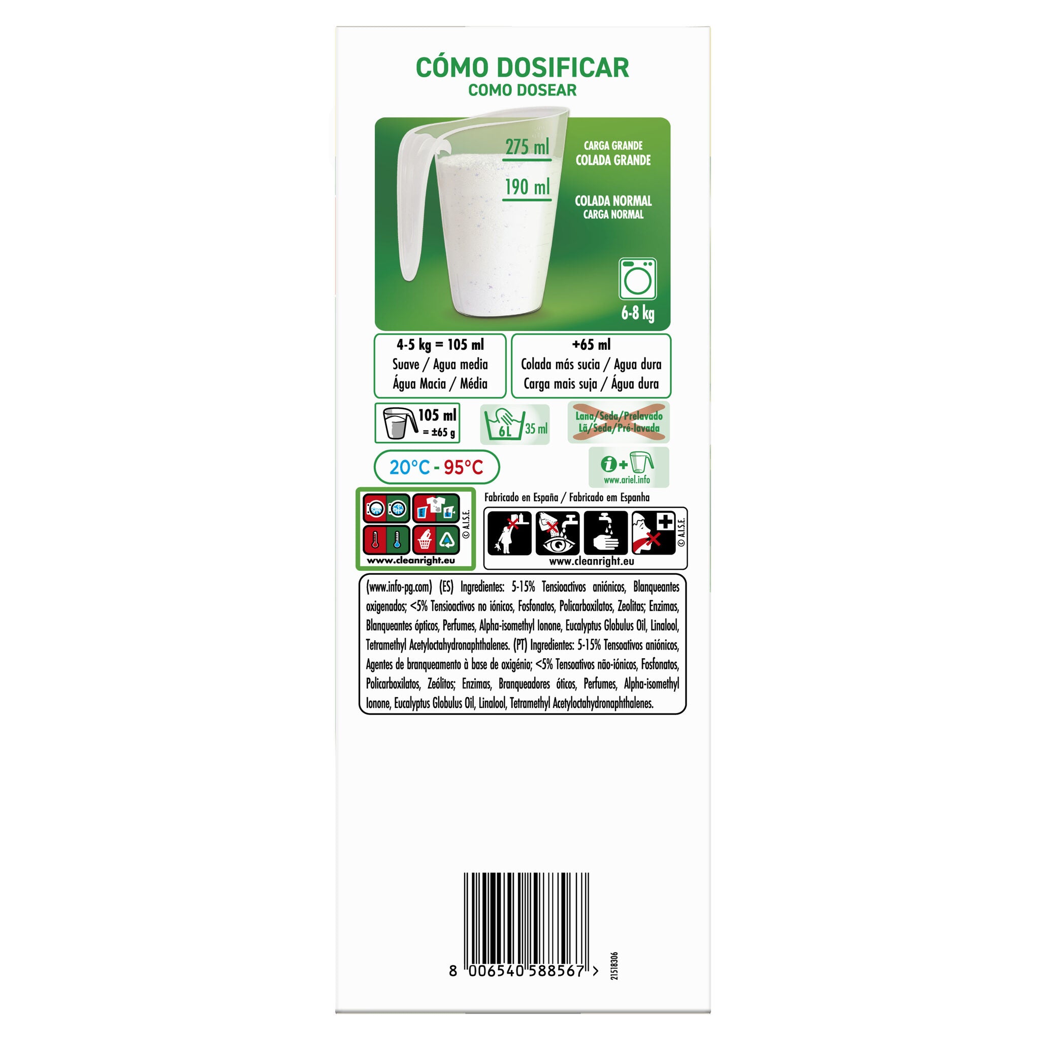 Detergente polvo regular Ariel 42