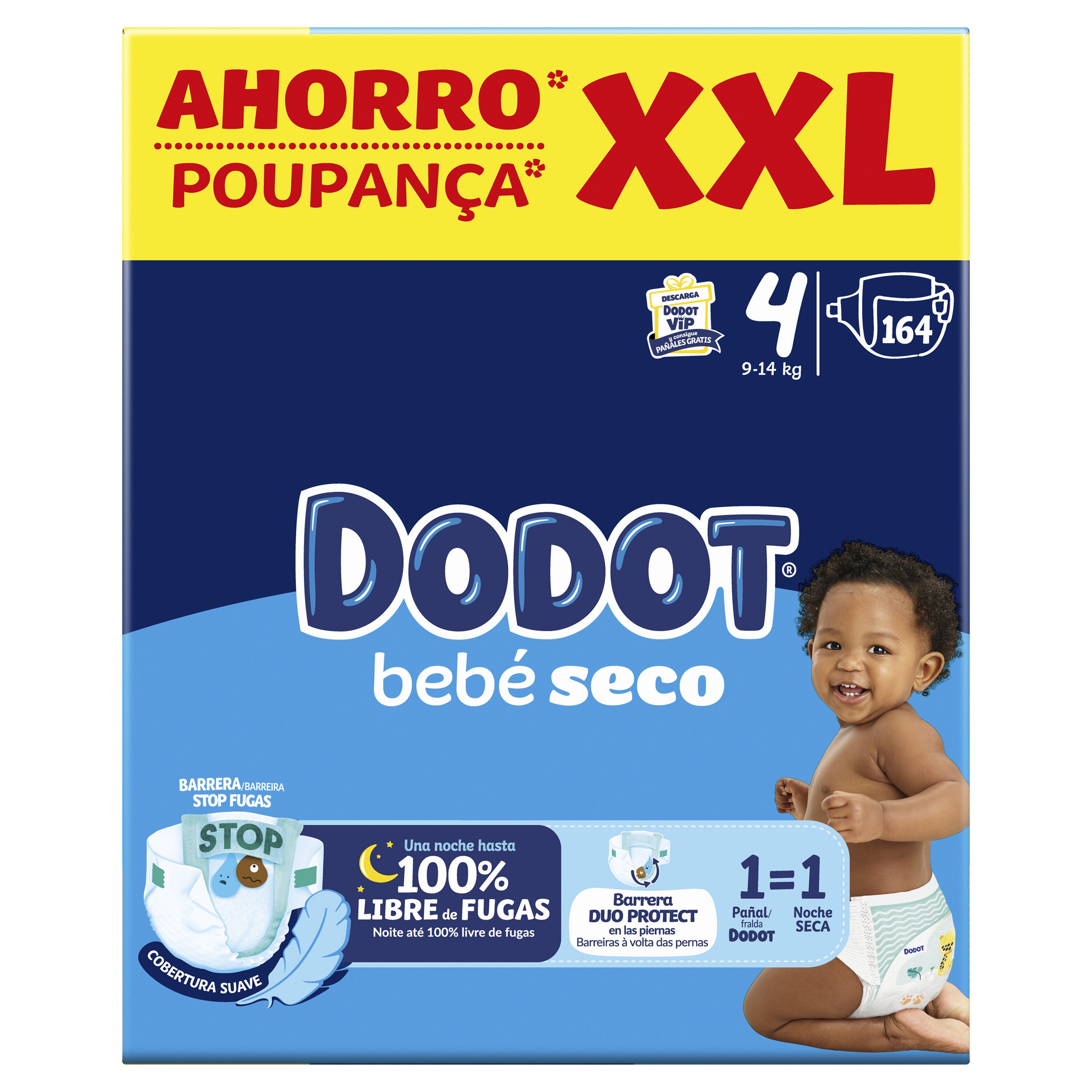 Pañal ahorro xxl Dodot 164u