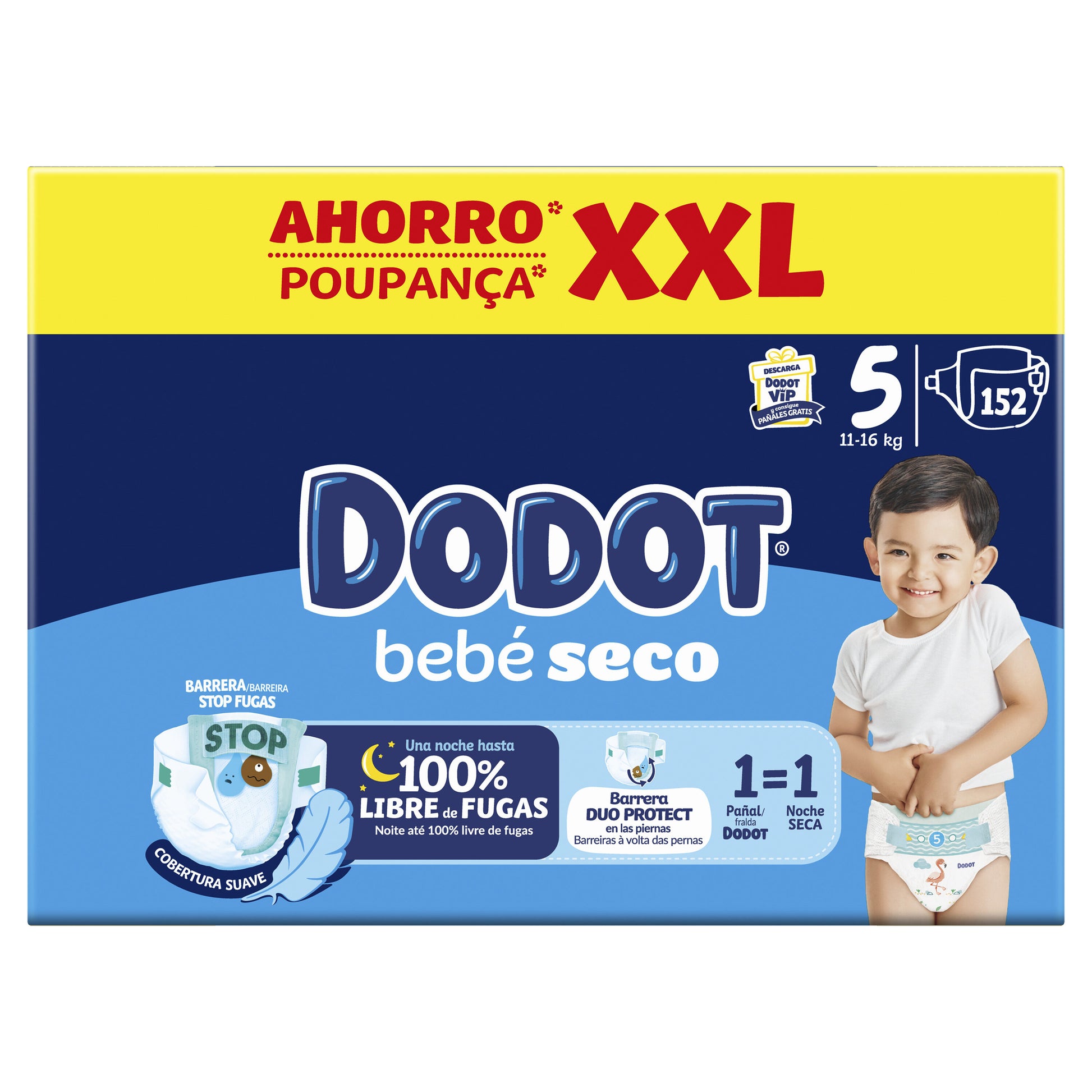 Pañales ahorro xxl Dodot 152u