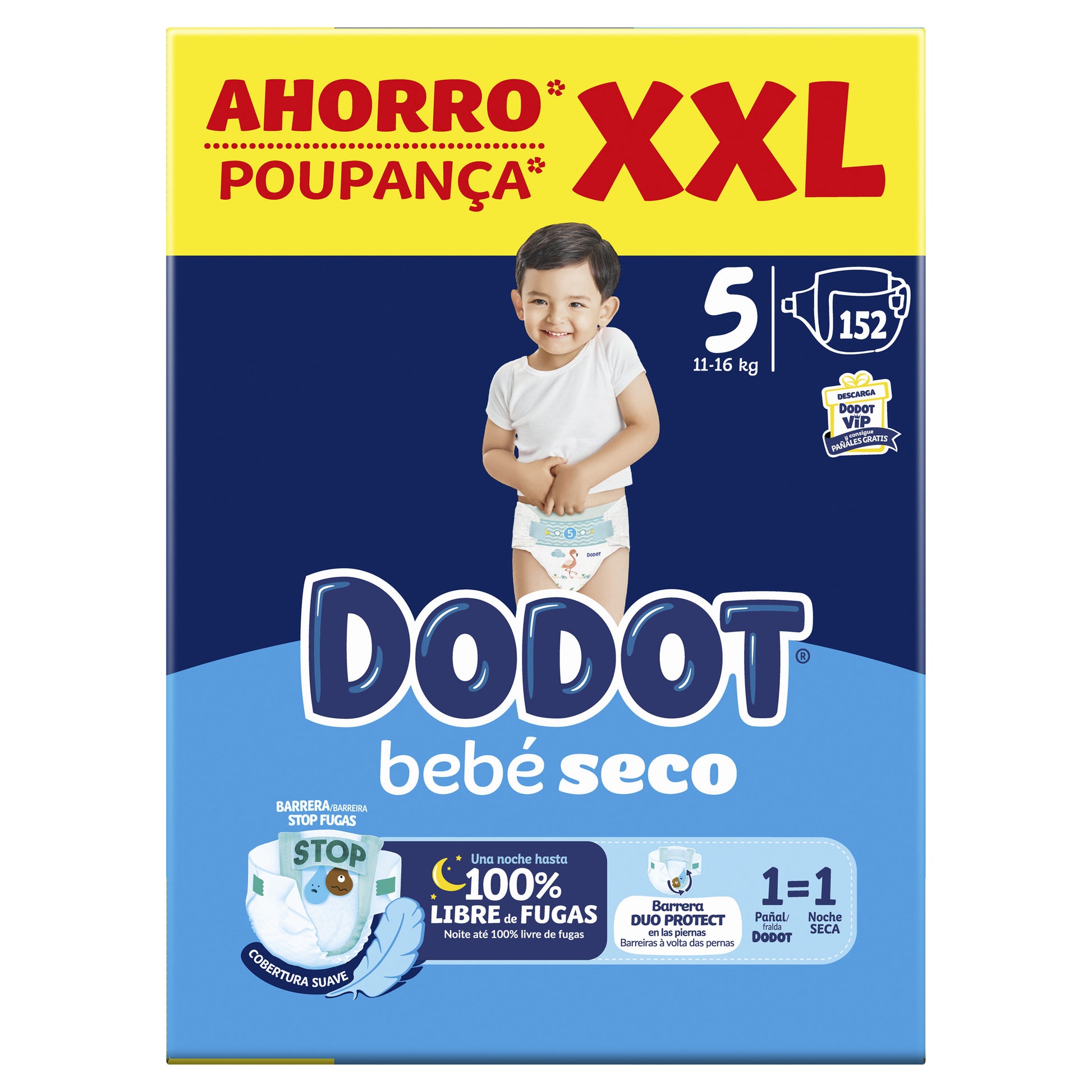 Pañales ahorro xxl Dodot 152u