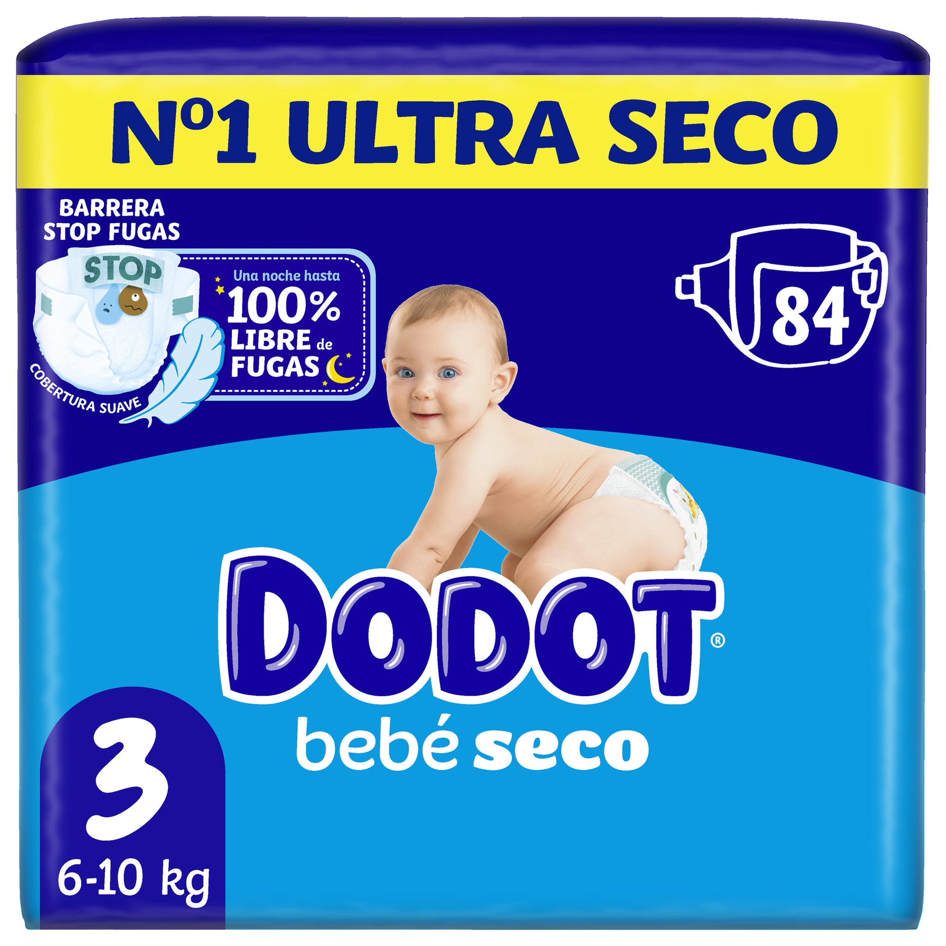 Pañal bebé seco t3 6-10kg Dodot 84u