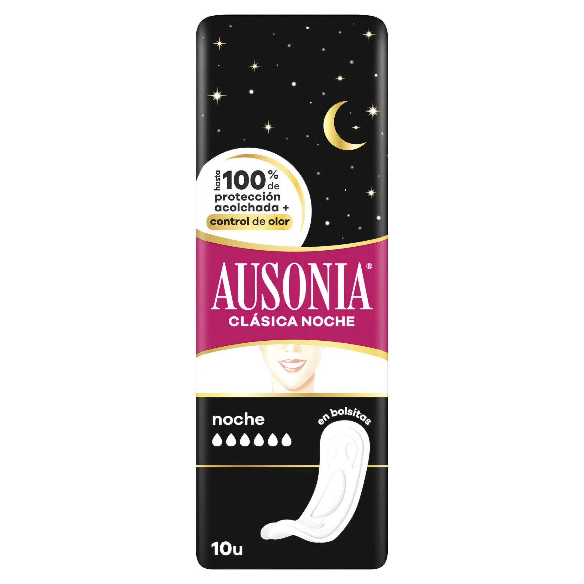 Compresa noche gruesa Ausonia 10u