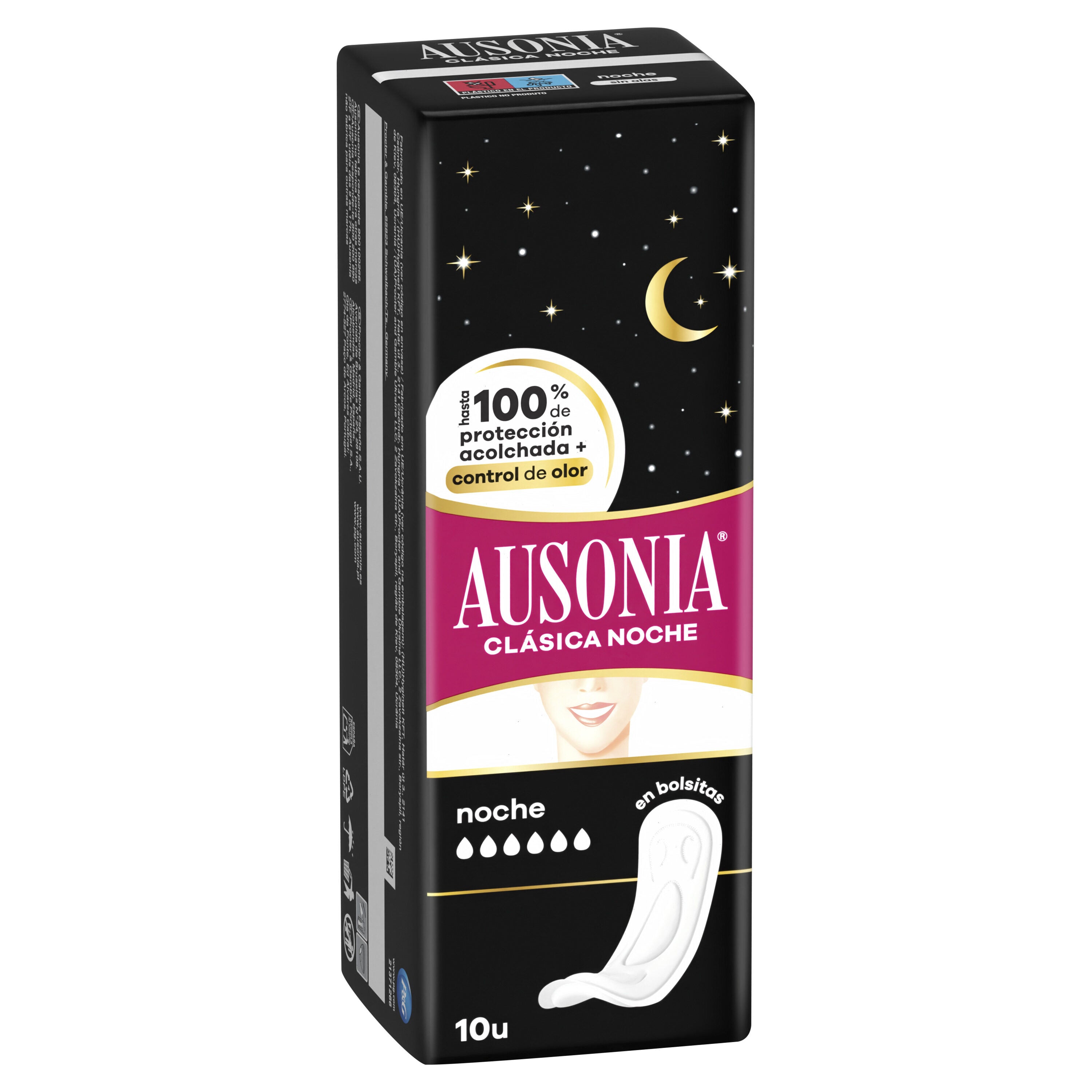 Compresa noche gruesa Ausonia 10u